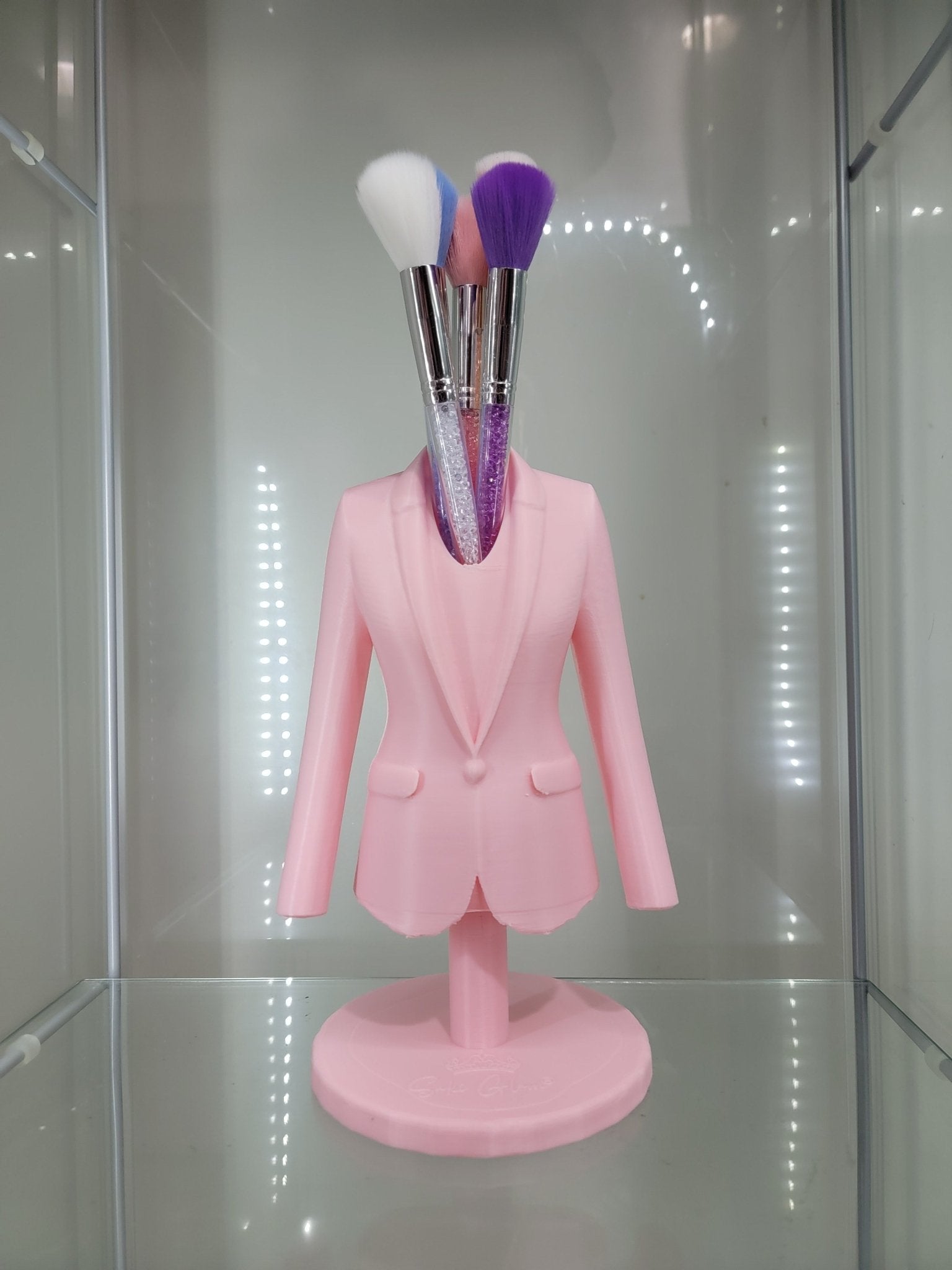 Elegant Pink Blazer Brush Holder - RFE Marketing Ventures
