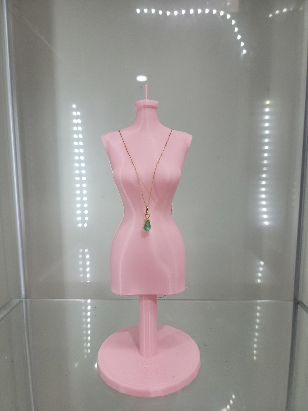 Elegant Pink Mannequin Jewelry Stand - Perfect for Displaying Necklaces & Accessories - RFE Marketing Ventures