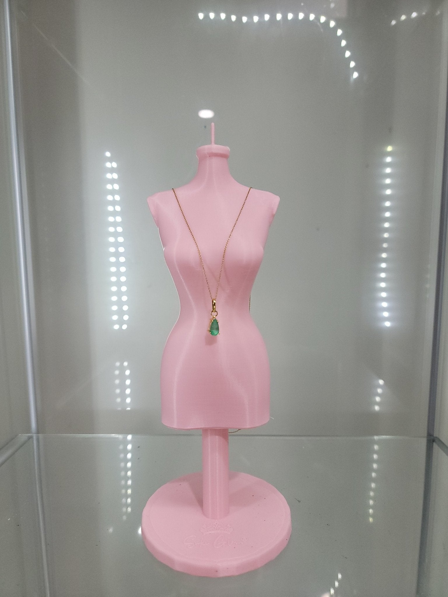 Elegant Pink Mannequin Jewelry Stand - Perfect for Displaying Necklaces & Accessories - RFE Marketing Ventures
