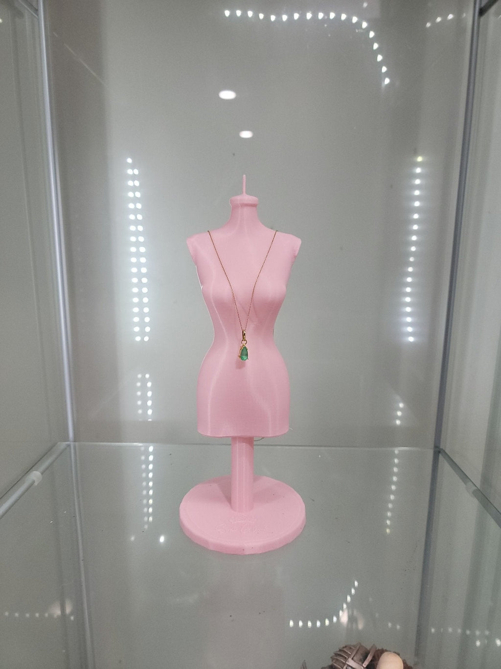 Elegant Pink Mannequin Jewelry Stand - Perfect for Displaying Necklaces & Accessories - RFE Marketing Ventures