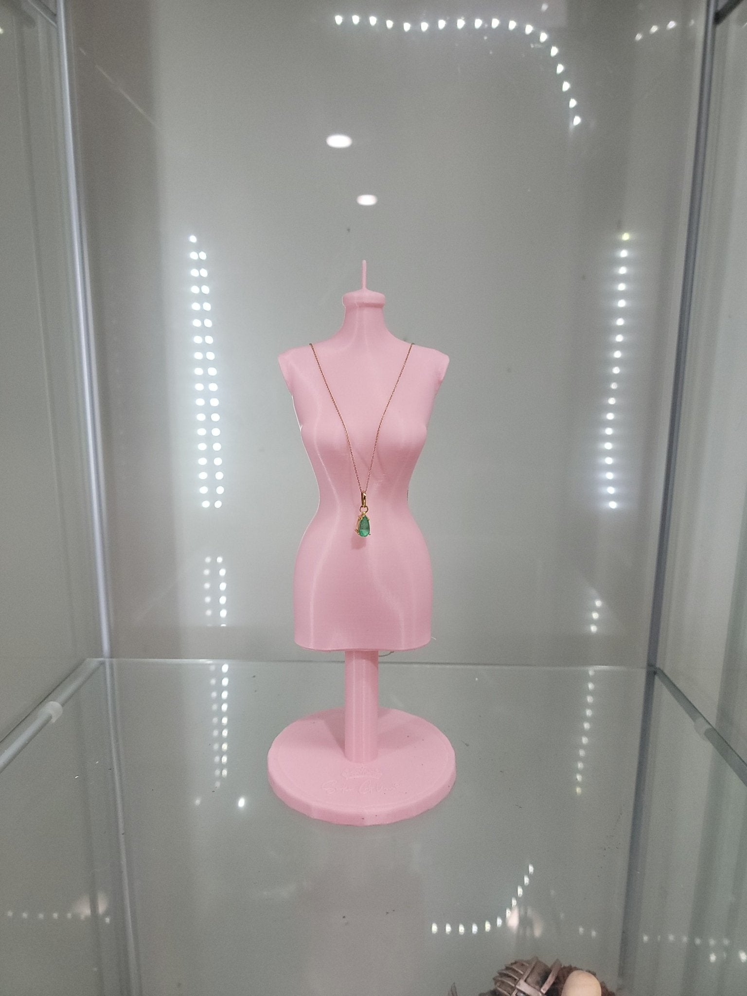 Elegant Pink Mannequin Jewelry Stand - Perfect for Displaying Necklaces & Accessories - RFE Marketing Ventures