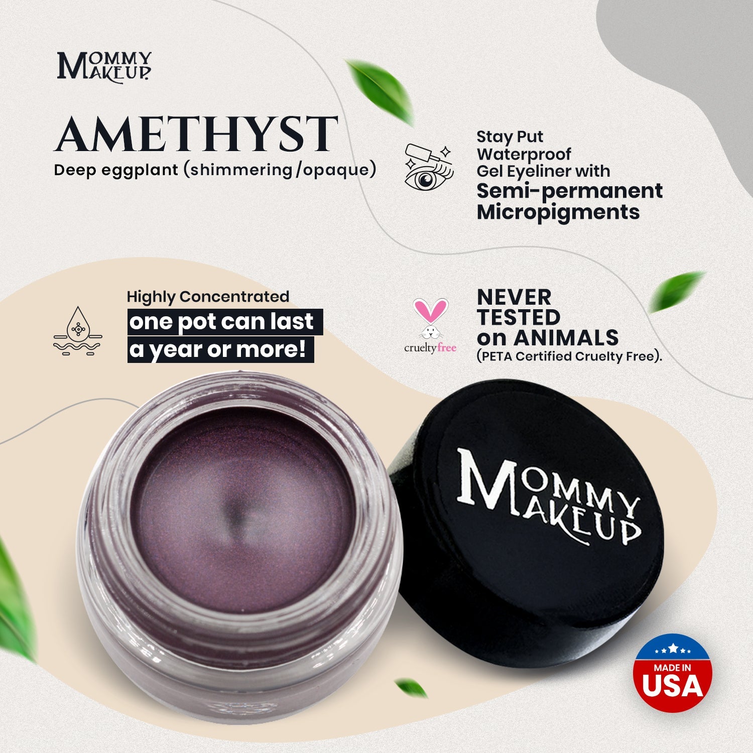 Amethyst Stay Put Waterproof Gel Eyeliner w/ Micropigments - RFE Marketing Ventures