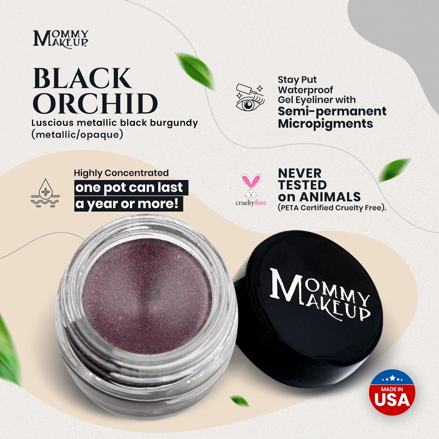 Black Orchid Stay Put Waterproof Gel Eyeliner w/ Micropigments - RFE Marketing Ventures