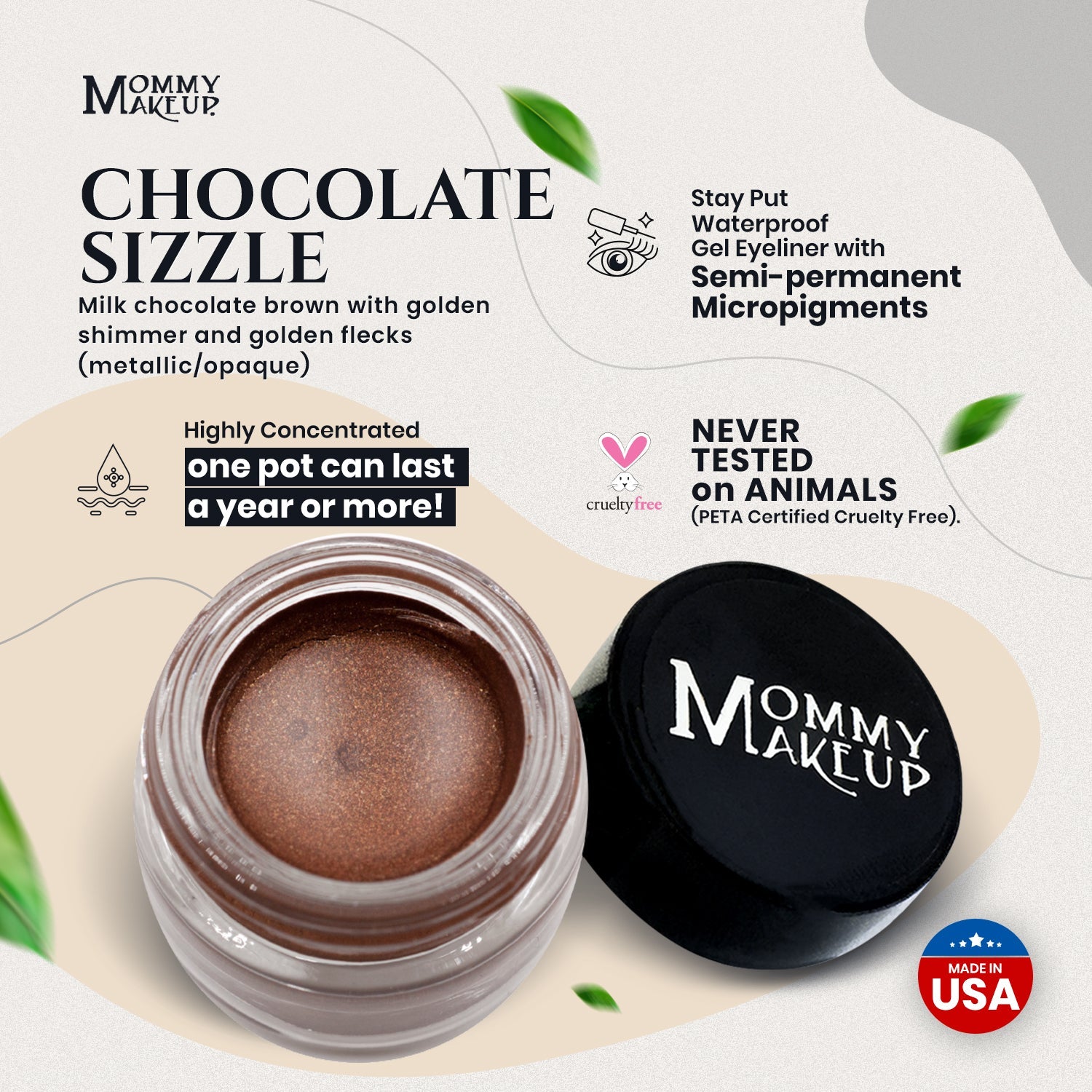 Chocolate Sizzle Stay Put Waterproof Gel Eyeliner w/ Micropigments - RFE Marketing Ventures
