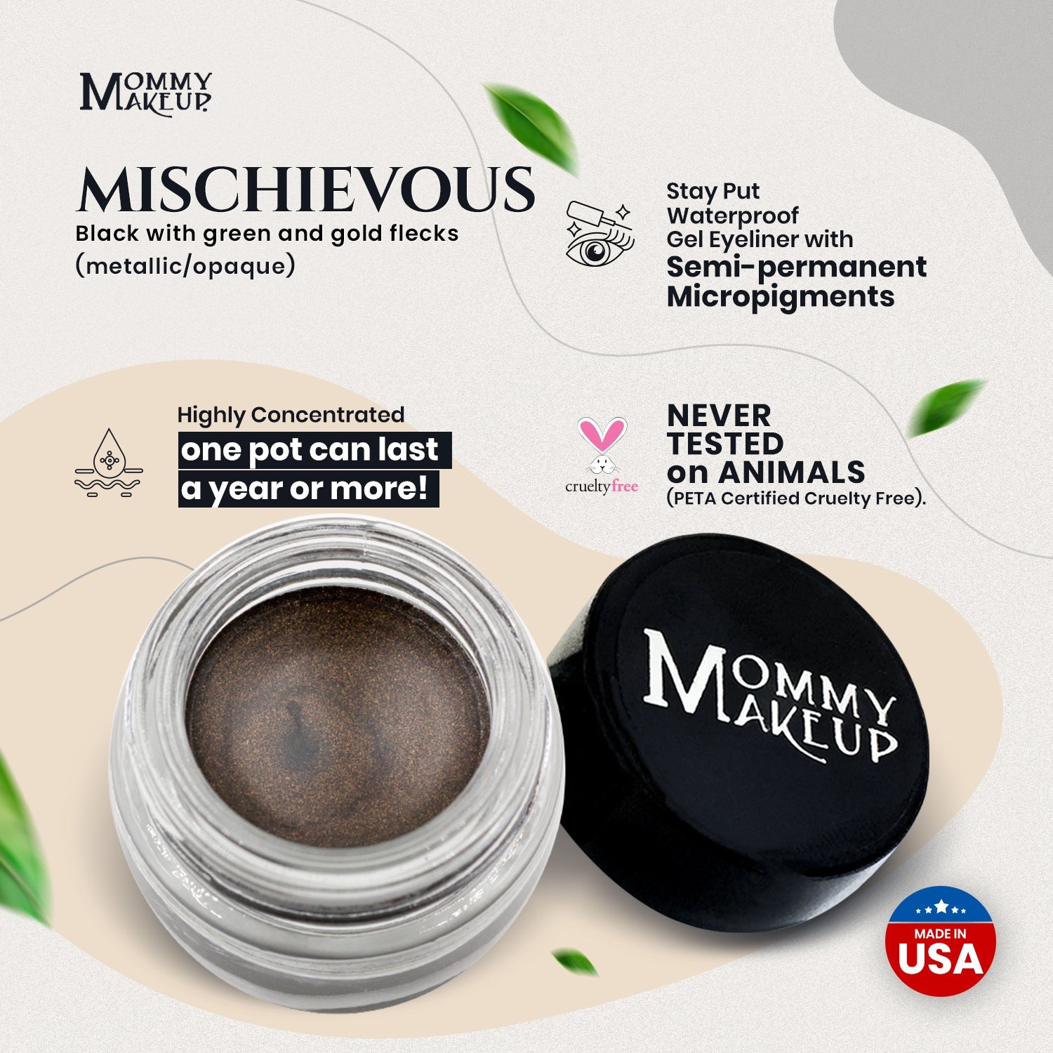 Stay Put Waterproof Gel Eyeliner w/ Micropigments - Mischievous - RFE Marketing Ventures