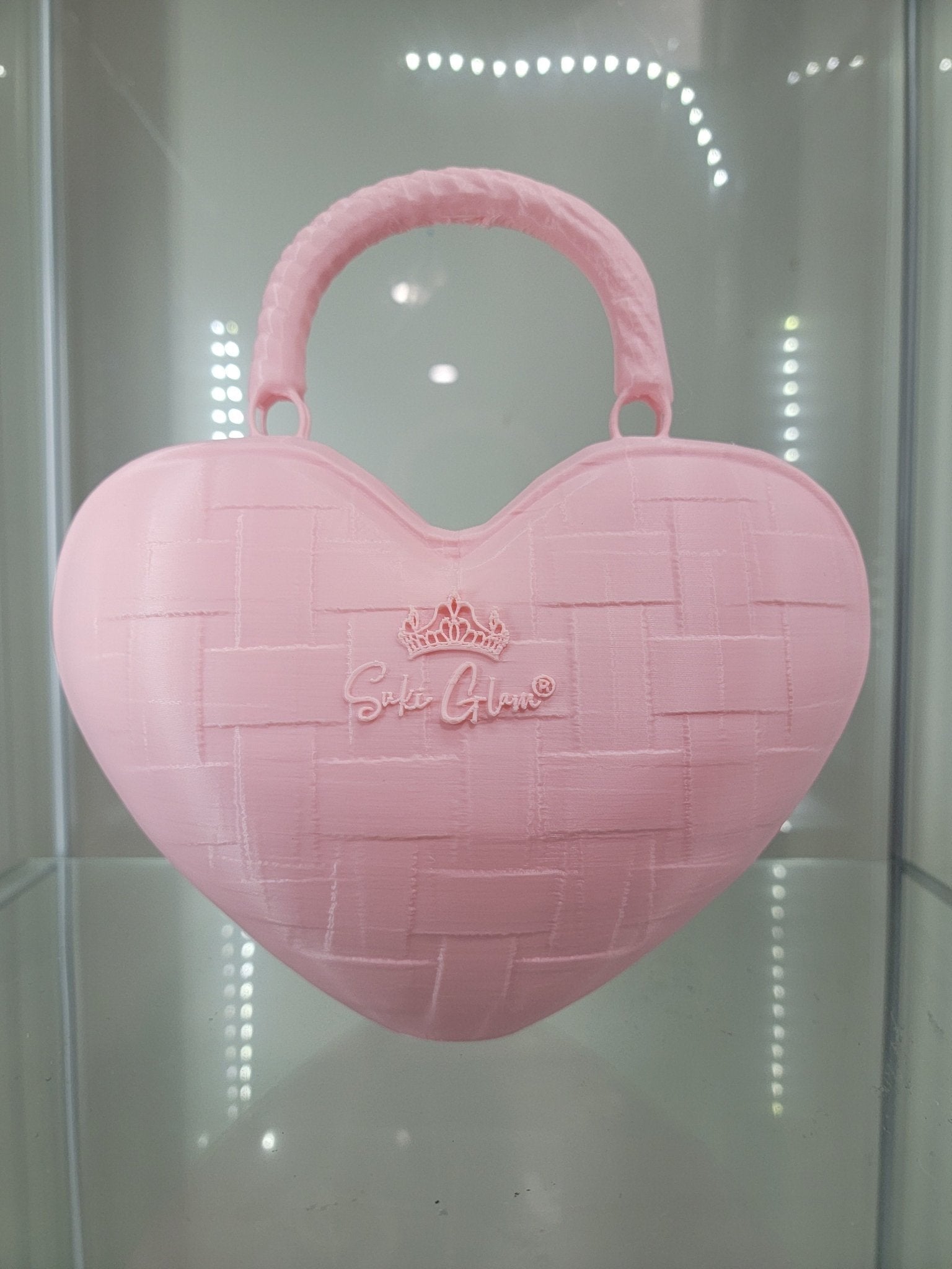 Heart-Shaped Pink Makeup Brush Holder - SukiGlam Vanity Essential - RFE Marketing Ventures
