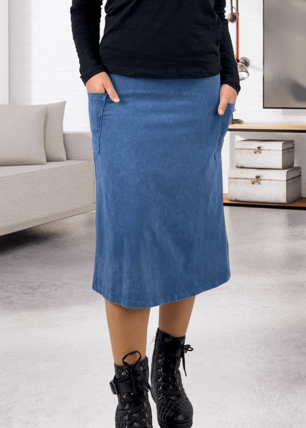 Alyssa Versatile Pink Denim Skirt - Perfect for Every Occasion