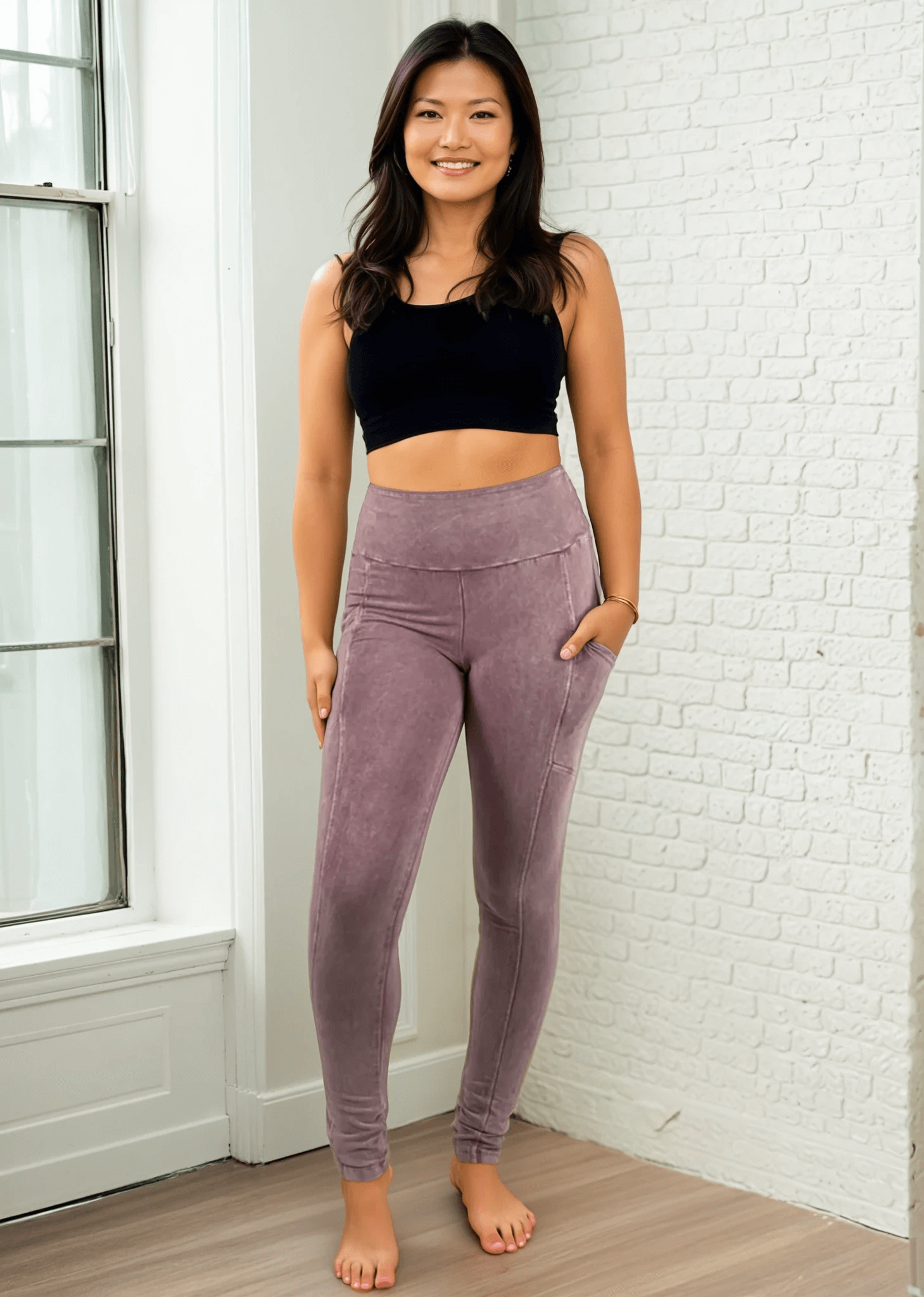 A Perfect Fit Light Mauve Pocket Leggings