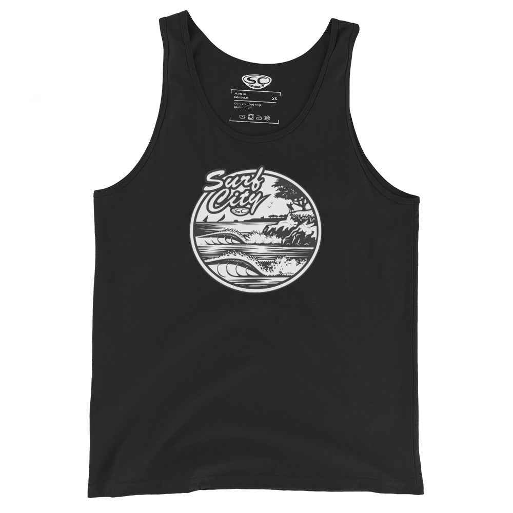 Santa Cruz Surf City Tank Top for Men - Surf Shop Design