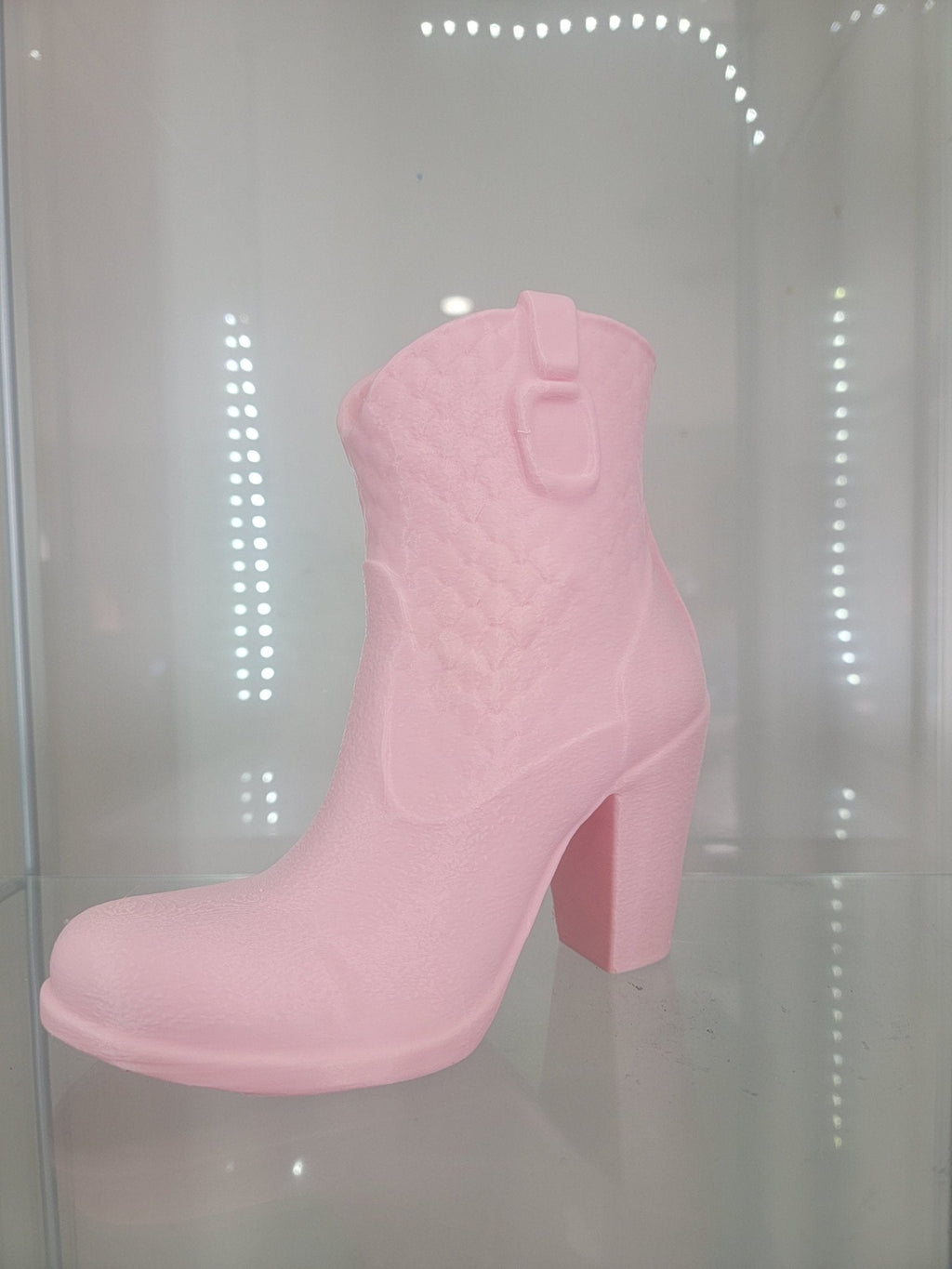Pink Boot Makeup Brush Holder - Glamorous 3D-Printed Vanity Organizer - RFE Marketing Ventures