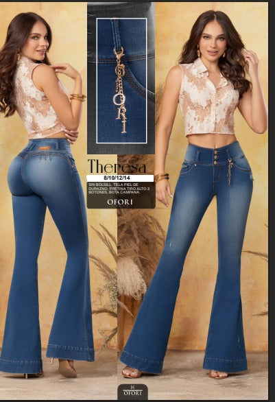 Theresa 100% Authentic Colombian Push Up FLARE Jeans - RFE Marketing Ventures