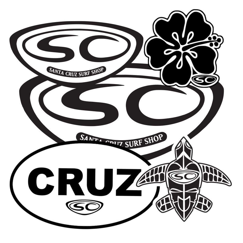 Santa Cruz Sticker Pack for Surfing Enthusiasts and Collectors