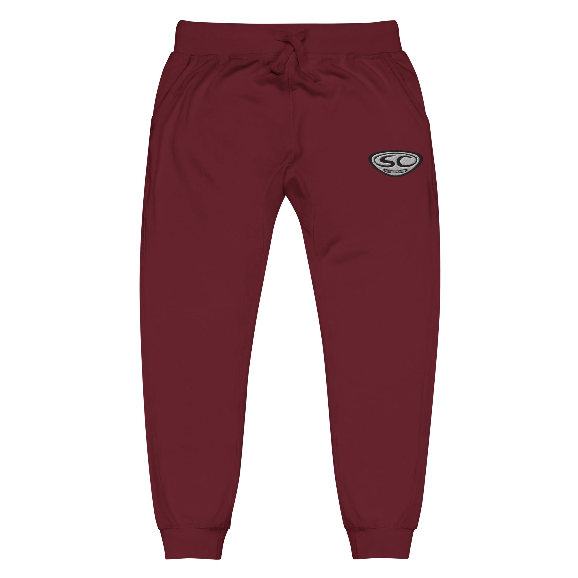Santa Cruz Sweatpants - SCSS EMB Logo Unisex Fleece Cuffed Sweatpants