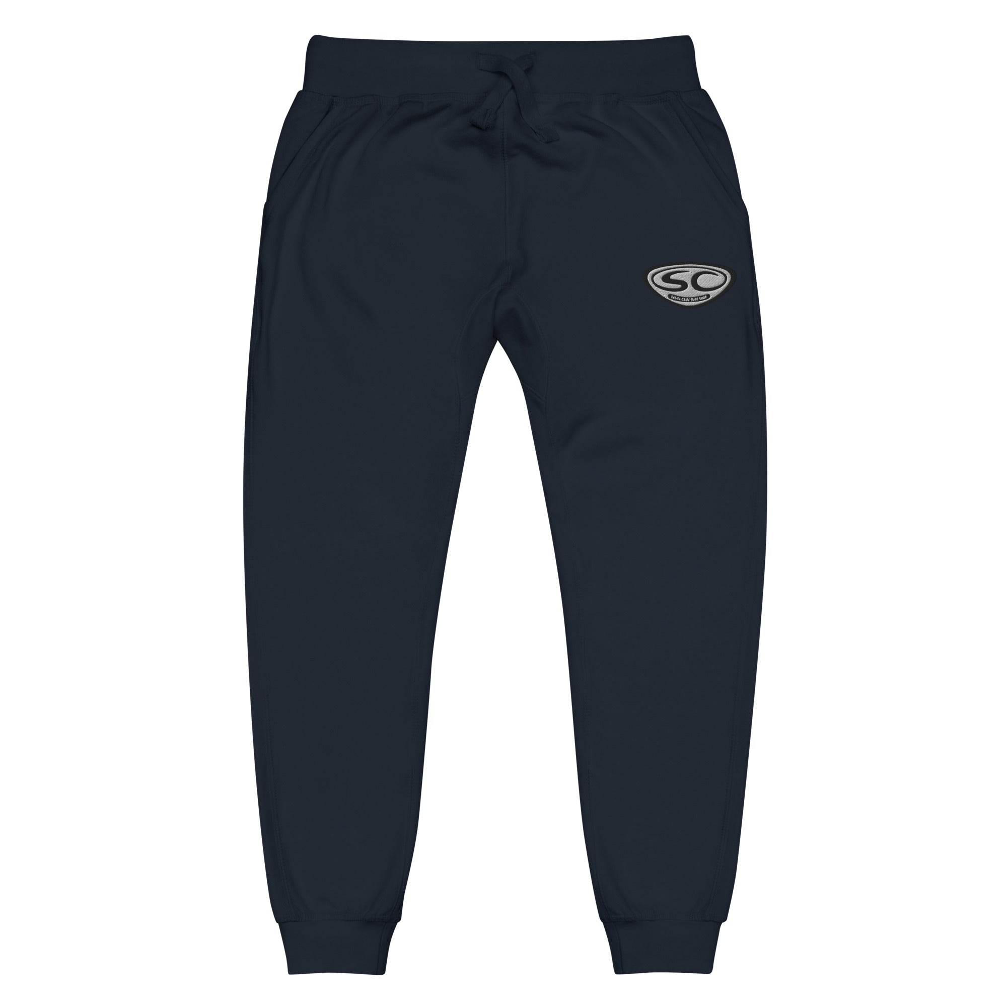Santa Cruz Sweatpants - SCSS EMB Logo Unisex Fleece Cuffed Sweatpants