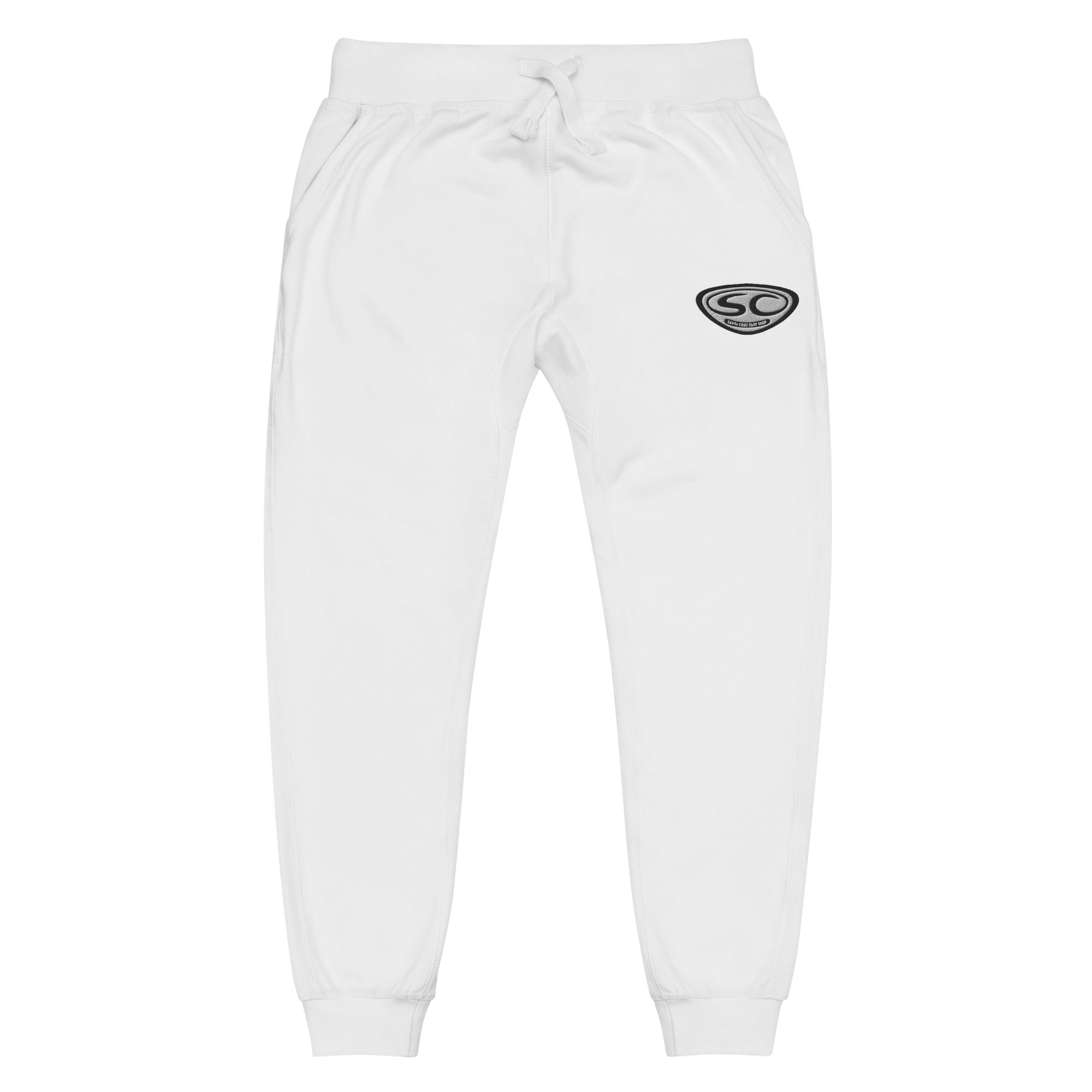 Santa Cruz Sweatpants - SCSS EMB Logo Unisex Fleece Cuffed Sweatpants