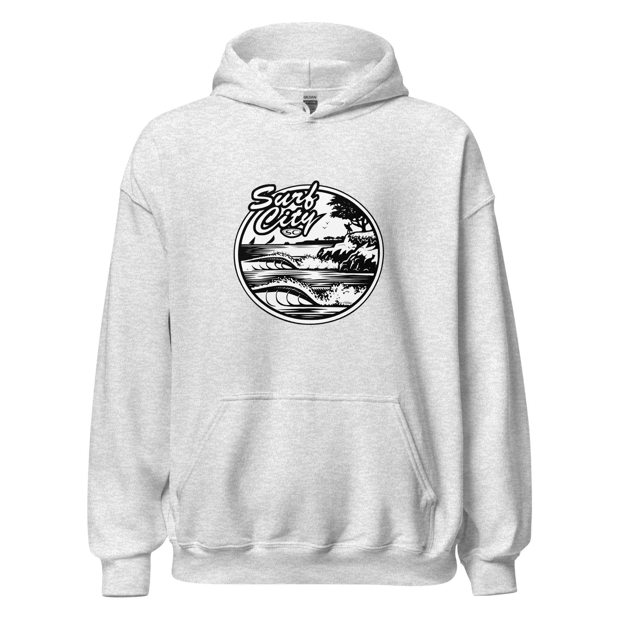 Surf City Men's Hoodie - Daily Driver for Surf Enthusiasts