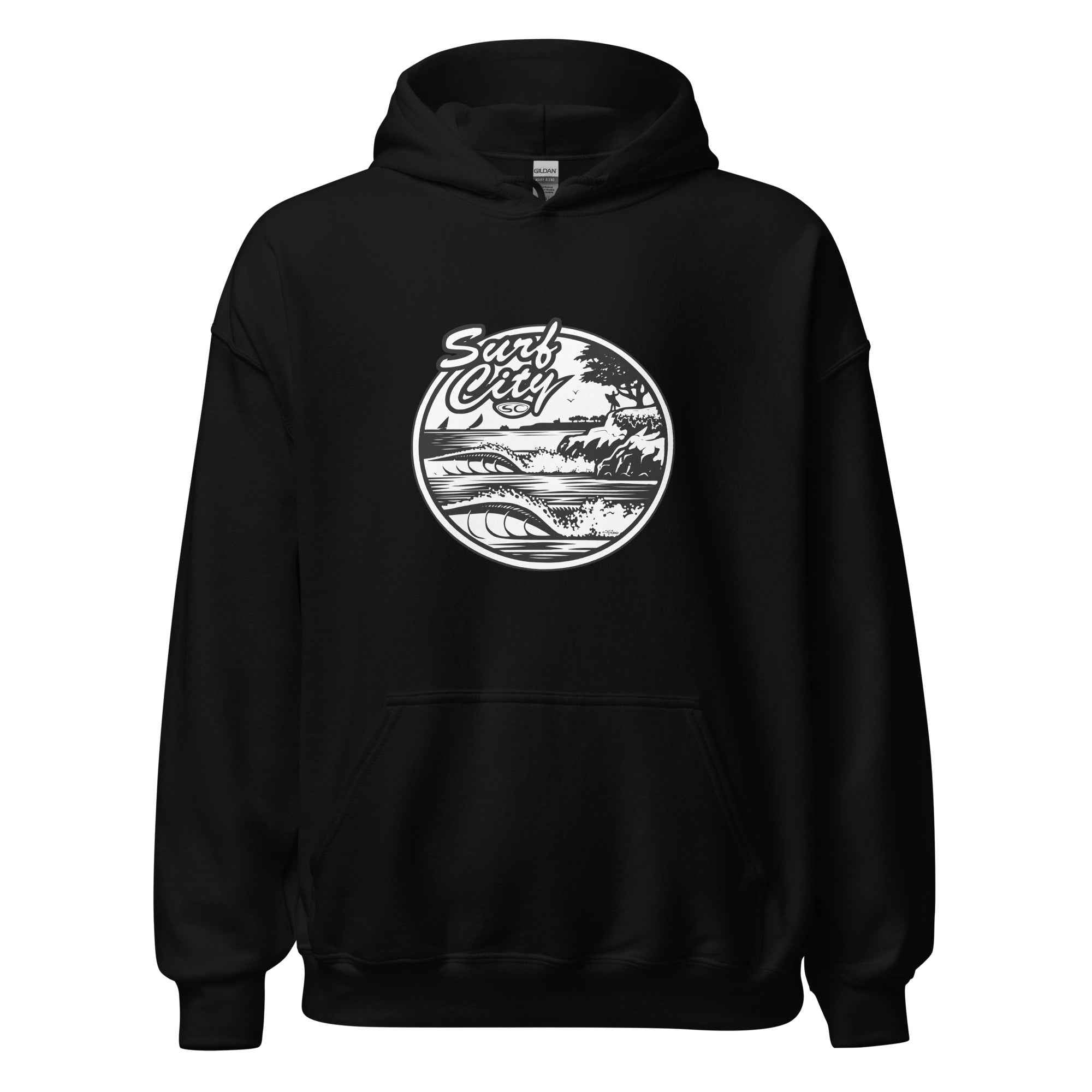 Surf City Men's Hoodie - Daily Driver for Surf Enthusiasts