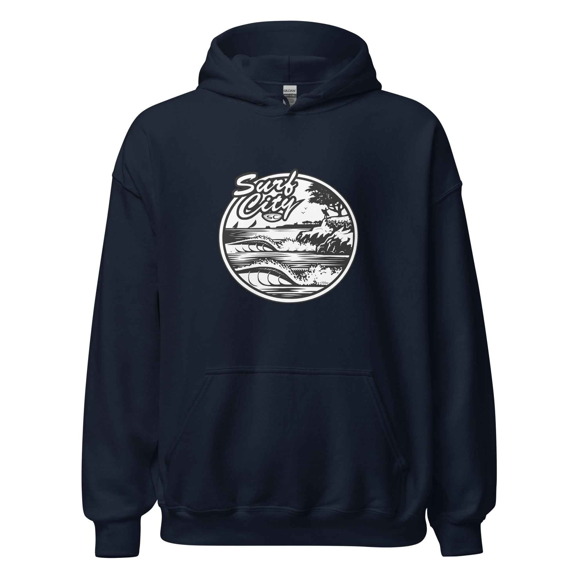 Surf City Men's Hoodie - Daily Driver for Surf Enthusiasts