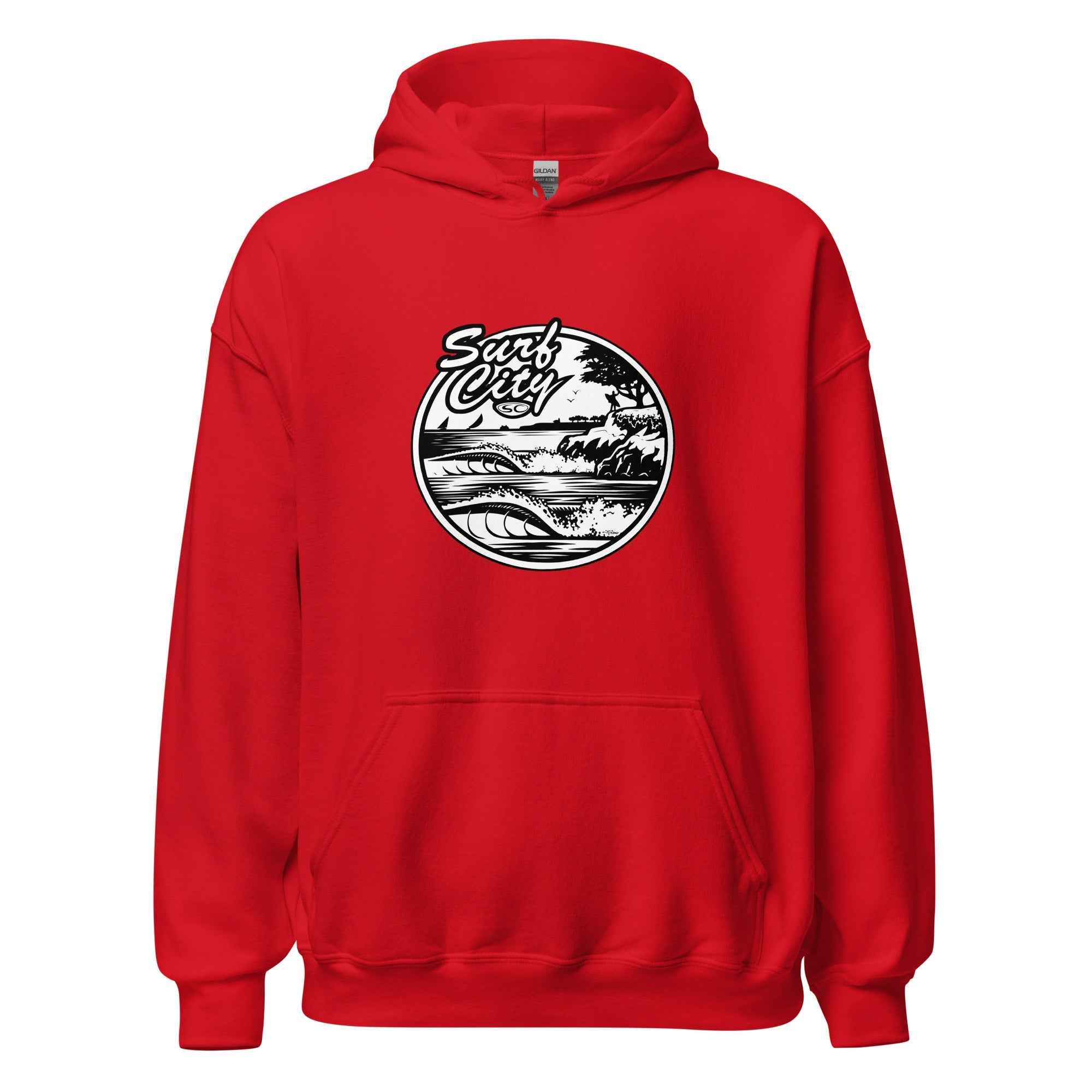 Surf City Men's Hoodie - Daily Driver for Surf Enthusiasts