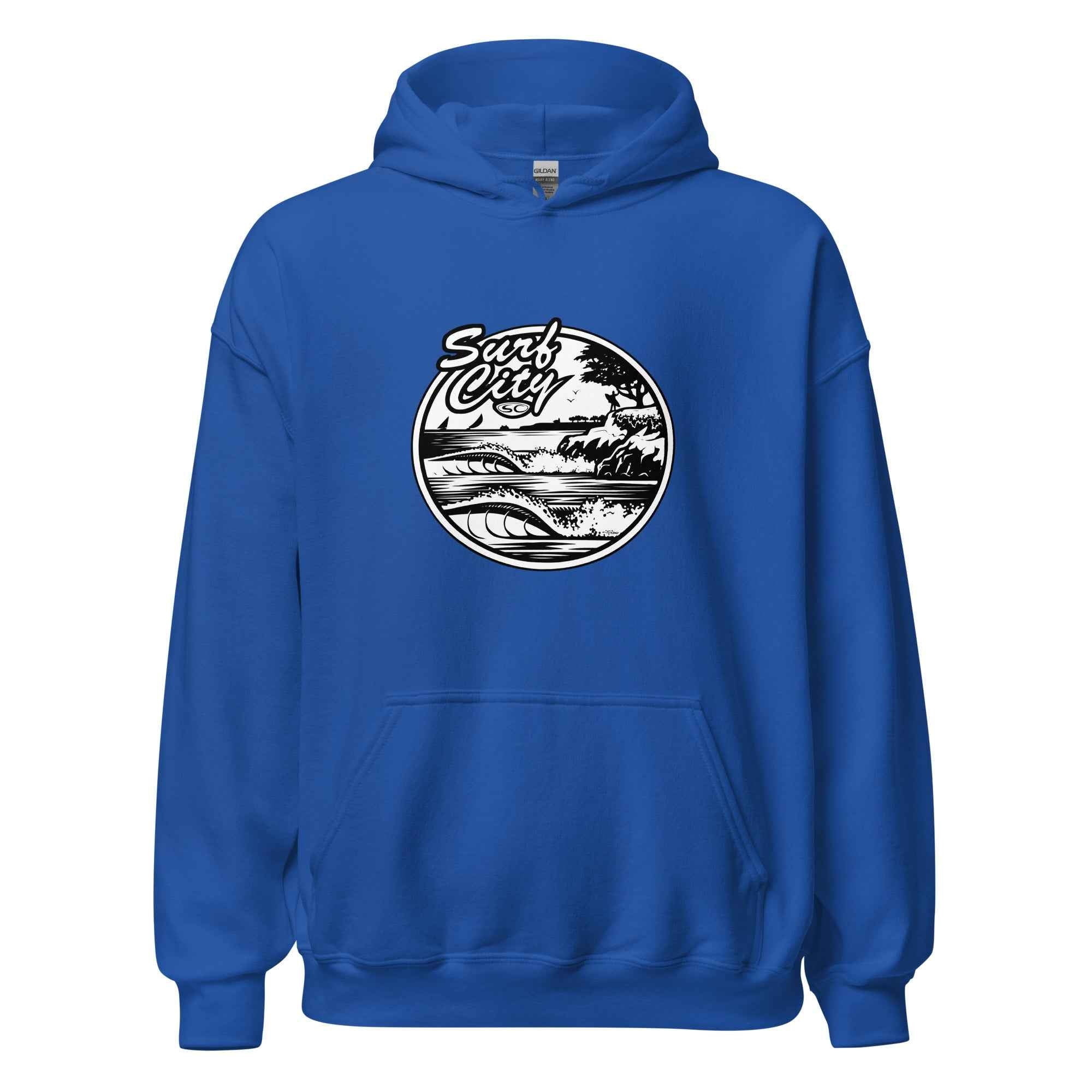 Surf City Men's Hoodie - Daily Driver for Surf Enthusiasts