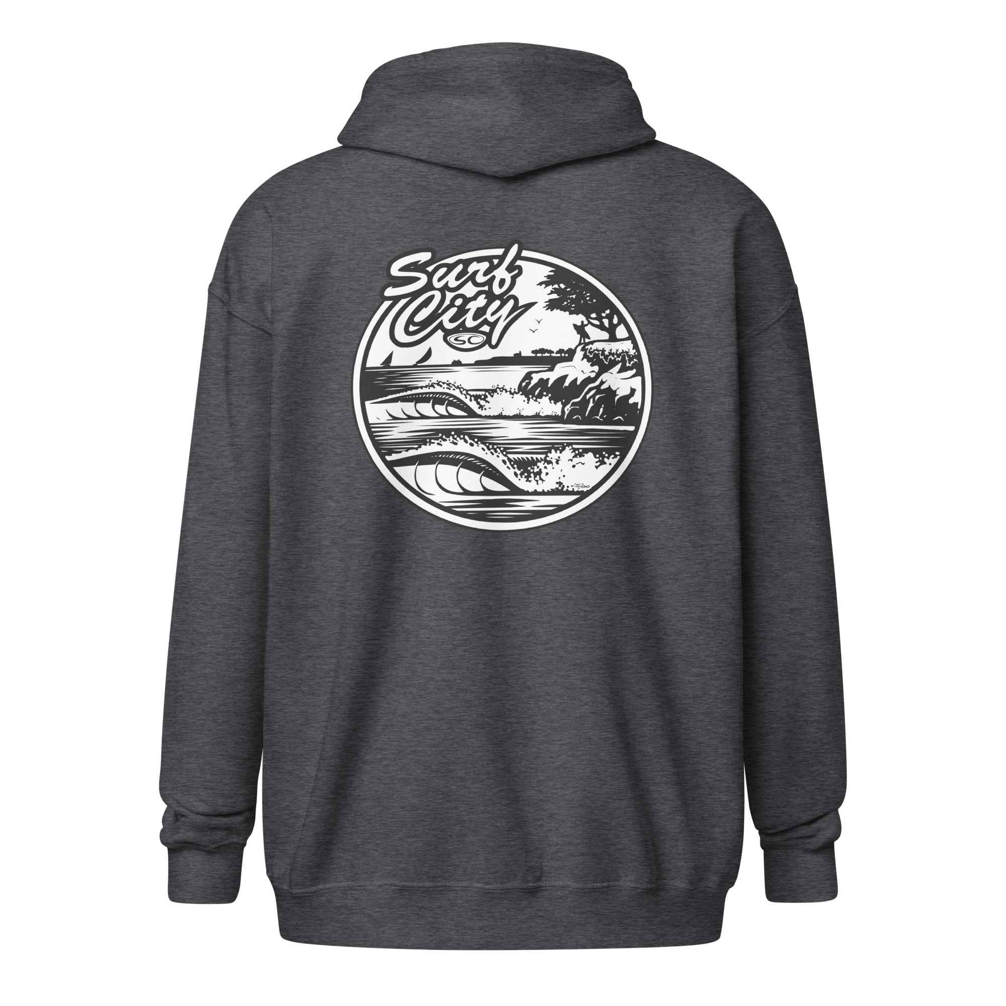 Santa Cruz Surf Hoodie - SC Surf City Men's Zip Hoodie for Ultimate Comfort and Style