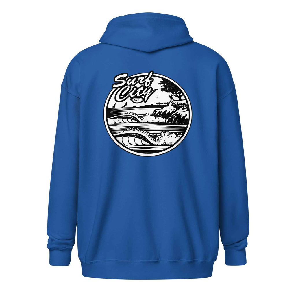 Santa Cruz Surf Hoodie - SC Surf City Men's Zip Hoodie for Ultimate Comfort and Style