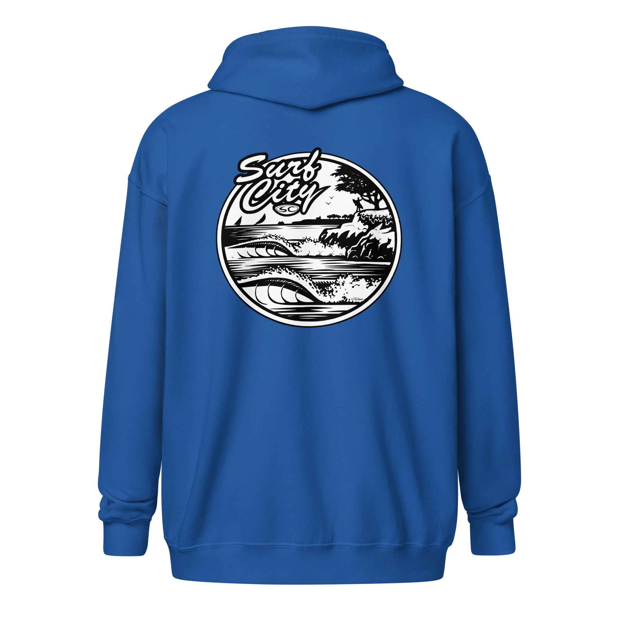 Santa Cruz Surf Hoodie - SC Surf City Men's Zip Hoodie for Ultimate Comfort and Style
