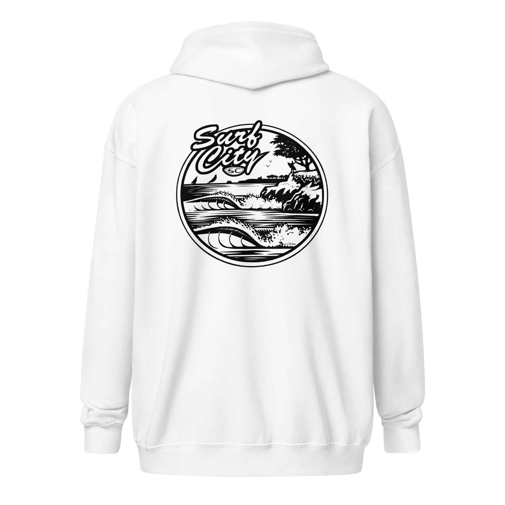 Santa Cruz Surf Hoodie - SC Surf City Men's Zip Hoodie for Ultimate Comfort and Style