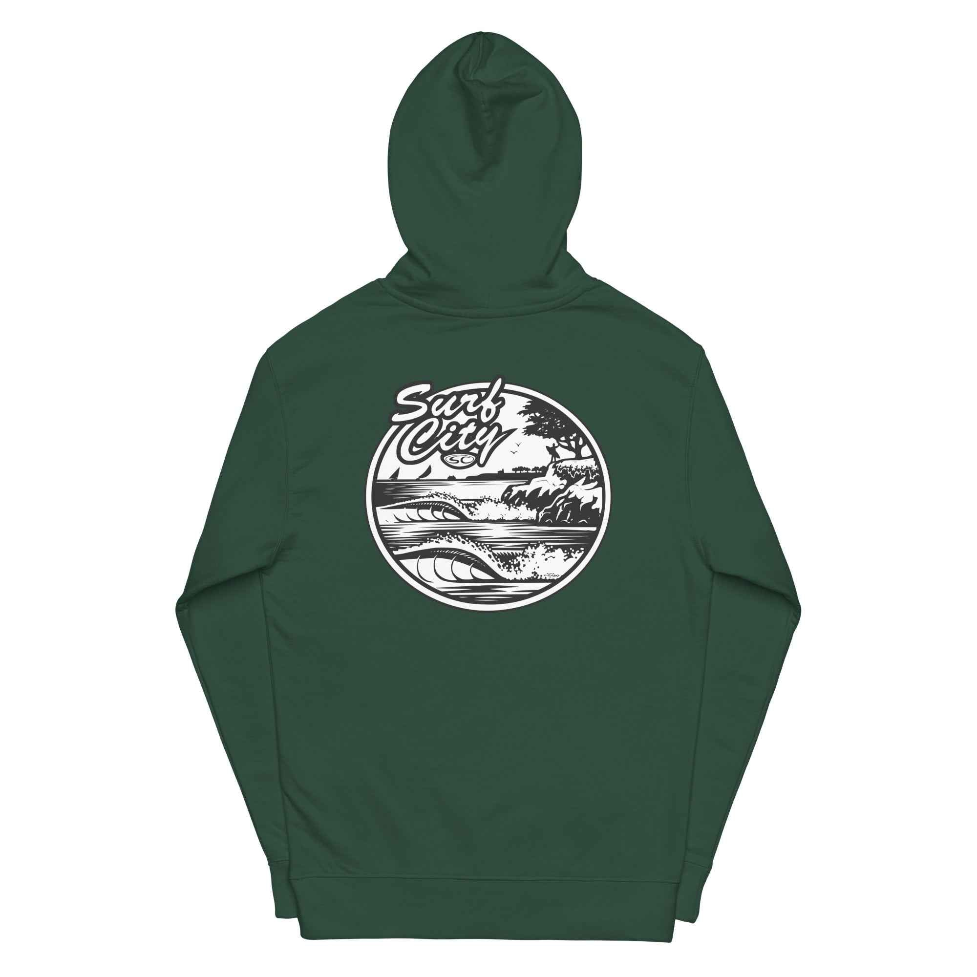 Santa Cruz Surf City Hoodie - Premium Men's Hoodie from Santa Cruz Surf Shop