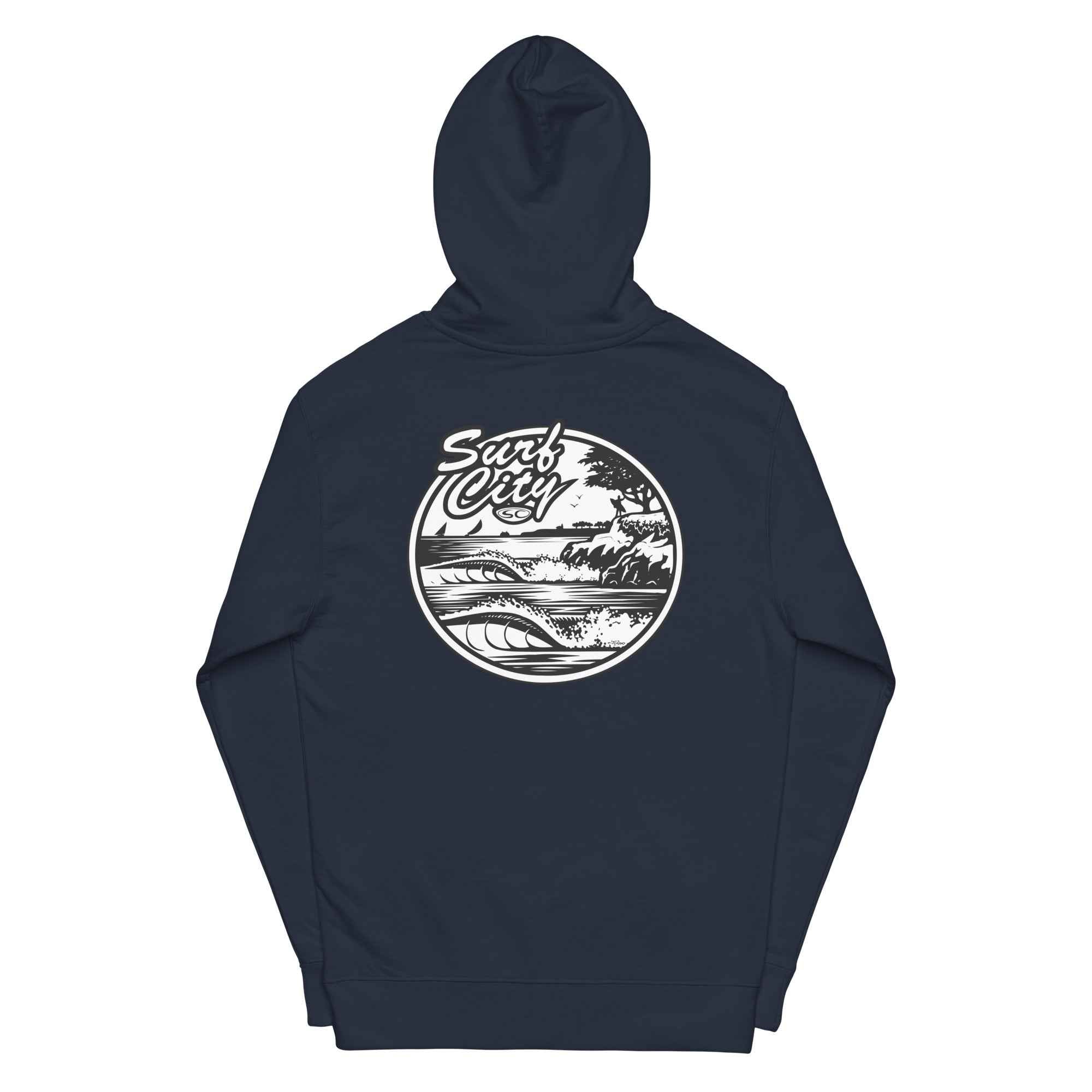 Santa Cruz Surf City Hoodie - Premium Men's Hoodie from Santa Cruz Surf Shop