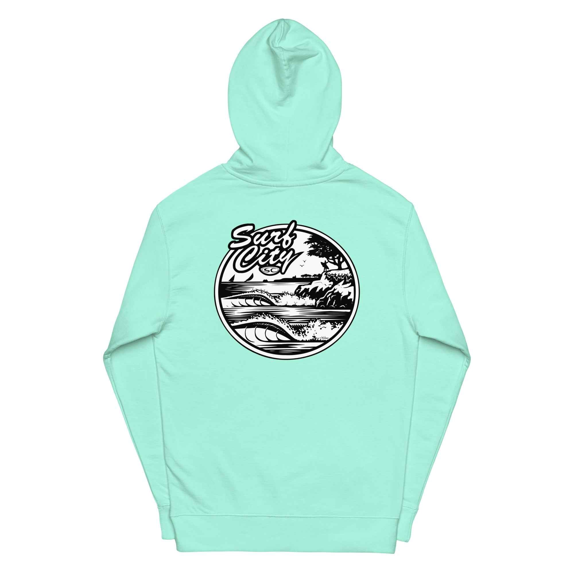 Santa Cruz Surf City Hoodie - Premium Men's Hoodie from Santa Cruz Surf Shop