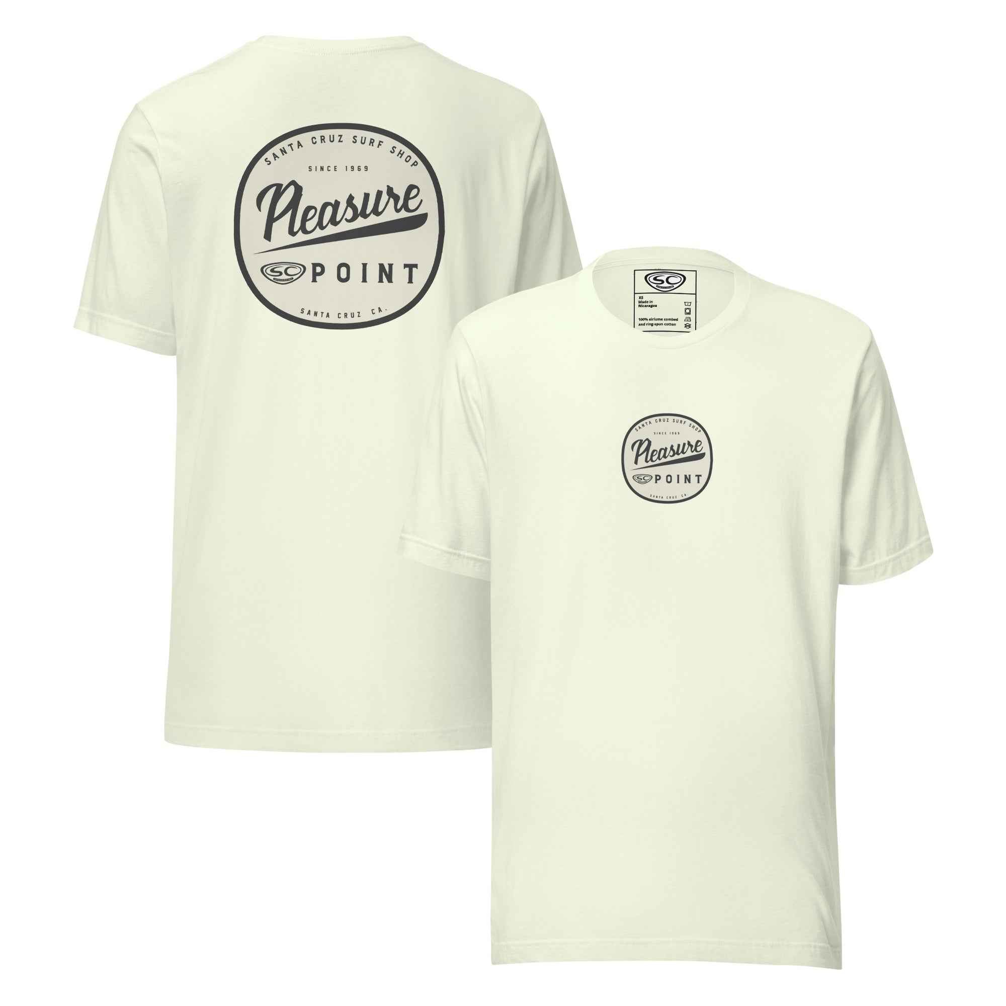 SC Pleasure Point Surf Shop T-Shirt for Surf Enthusiasts and Beach Lovers