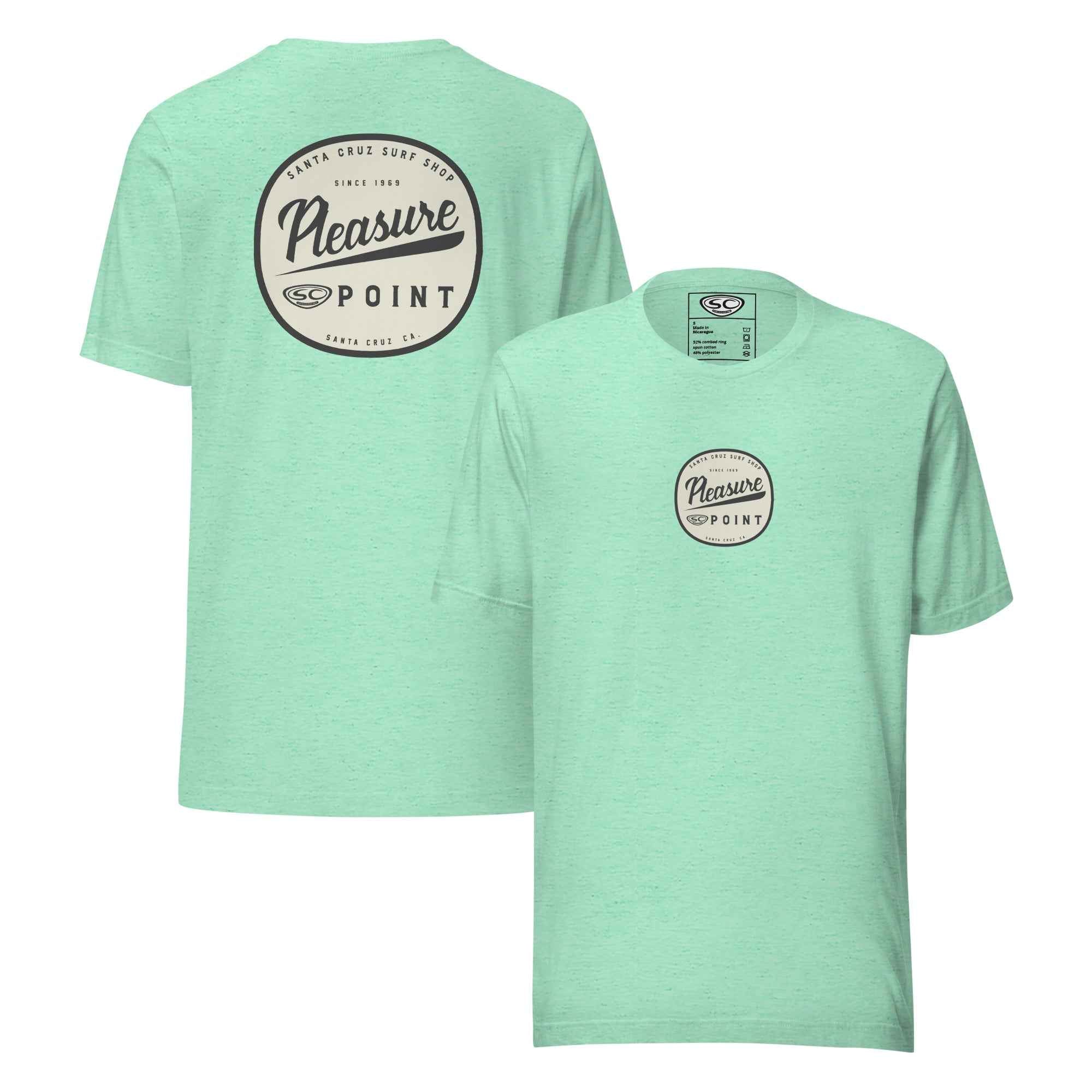 SC Pleasure Point Surf Shop T-Shirt for Surf Enthusiasts and Beach Lovers