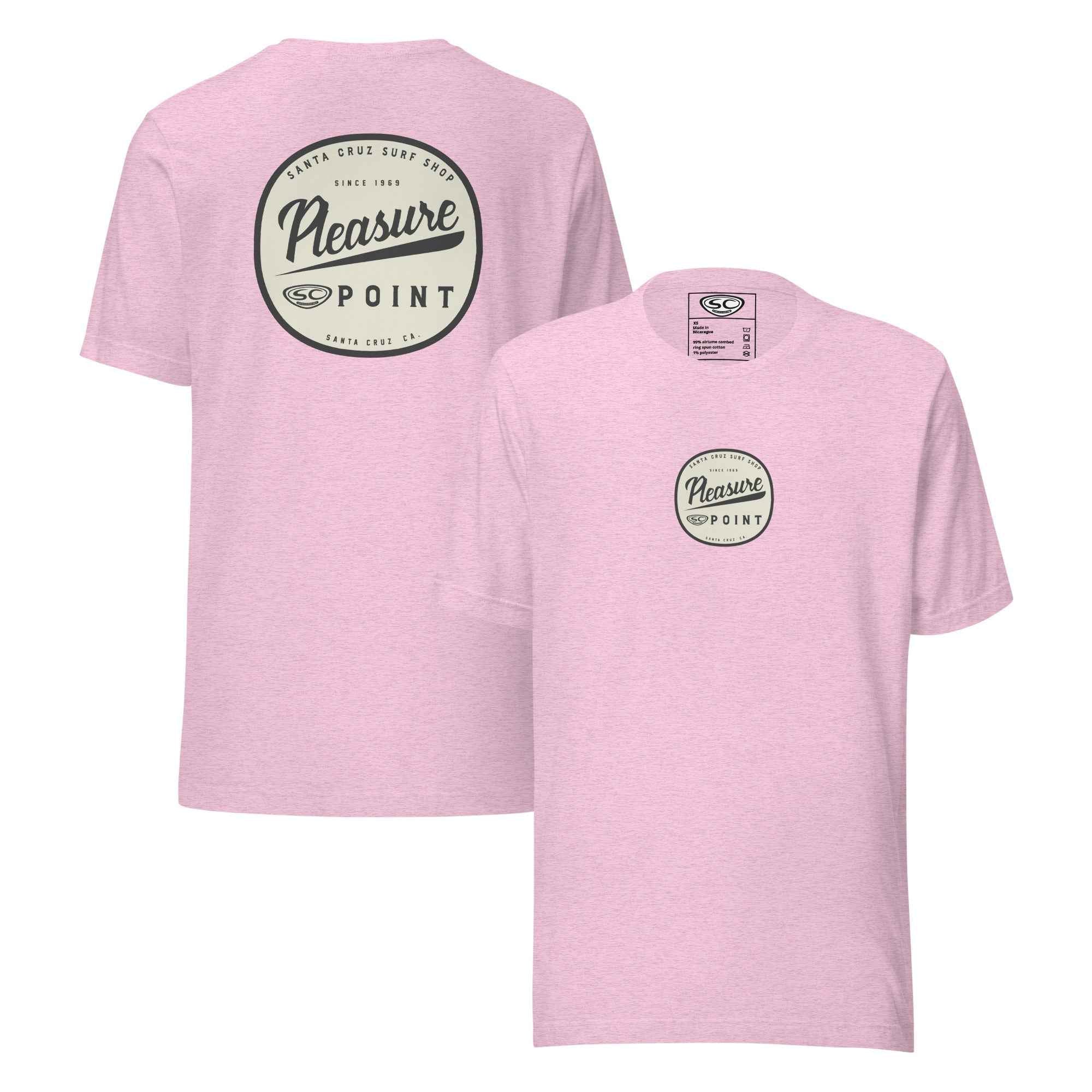 SC Pleasure Point Surf Shop T-Shirt for Surf Enthusiasts and Beach Lovers