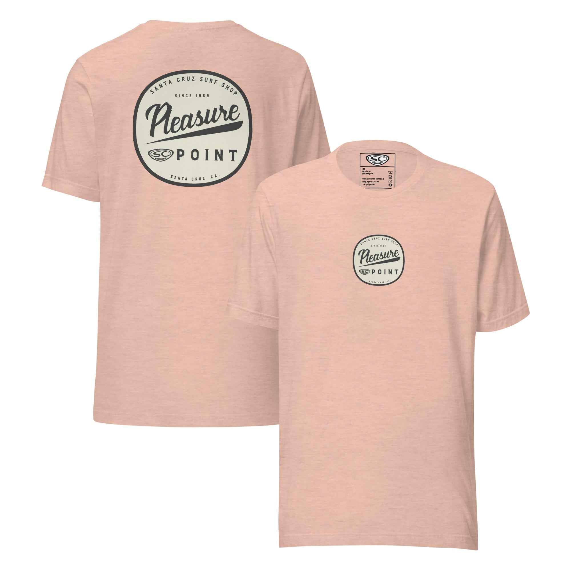 SC Pleasure Point Surf Shop T-Shirt for Surf Enthusiasts and Beach Lovers