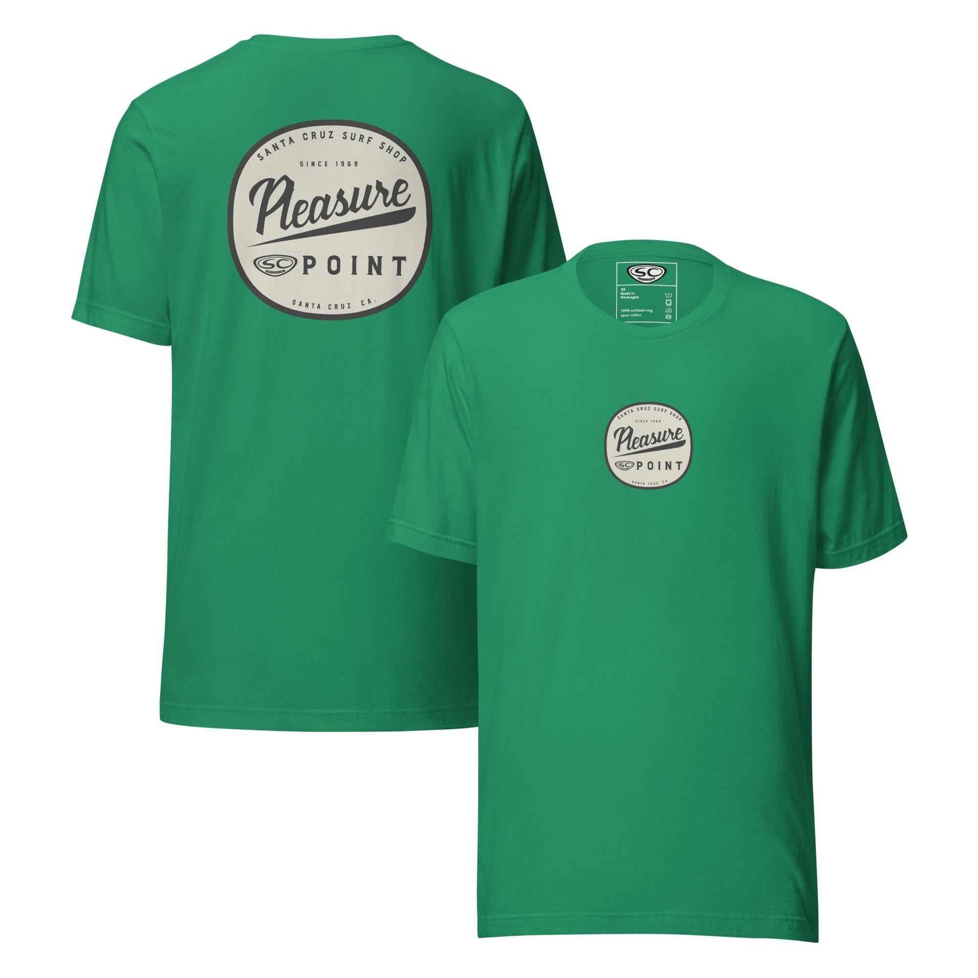 SC Pleasure Point Surf Shop T-Shirt for Surf Enthusiasts and Beach Lovers