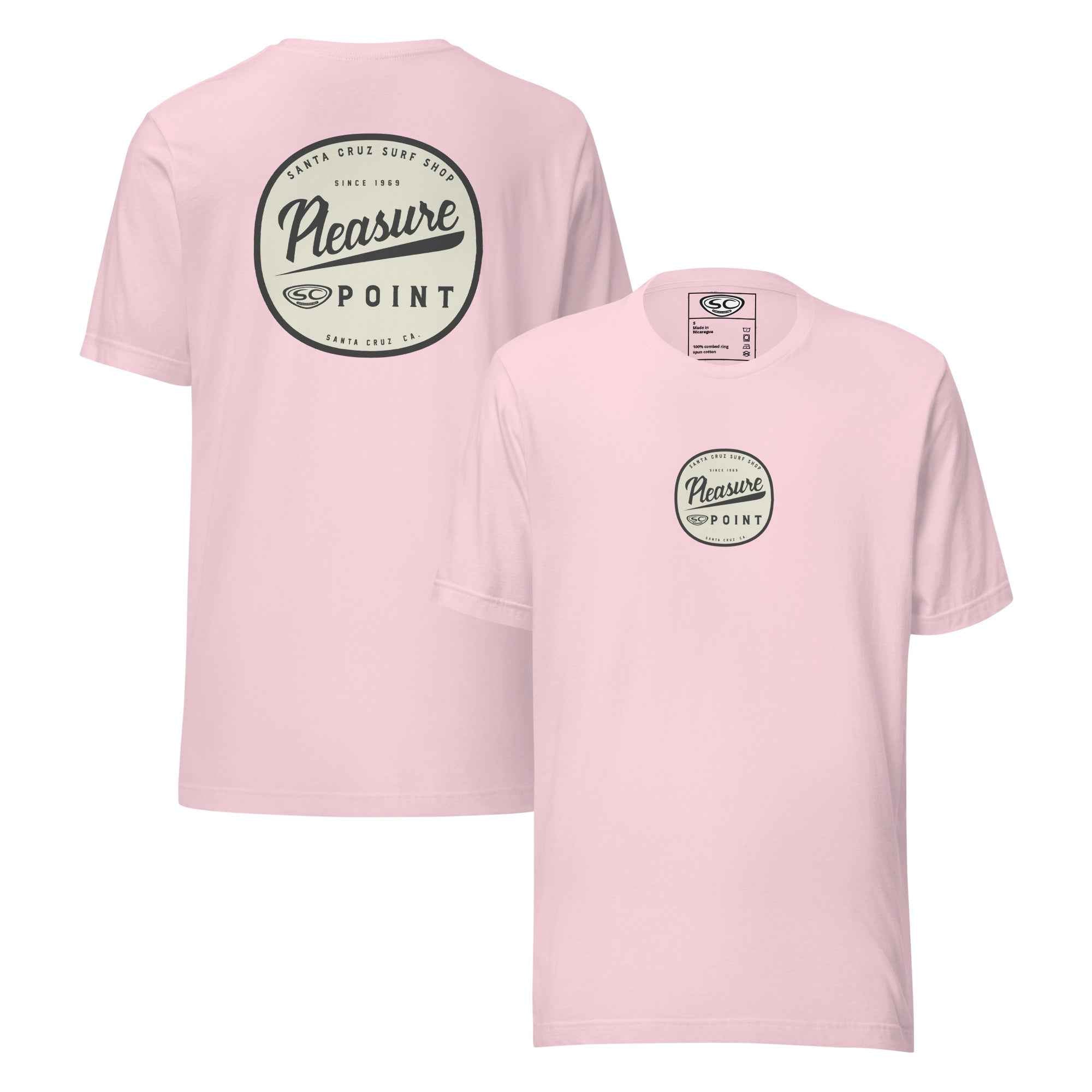 SC Pleasure Point Surf Shop T-Shirt for Surf Enthusiasts and Beach Lovers