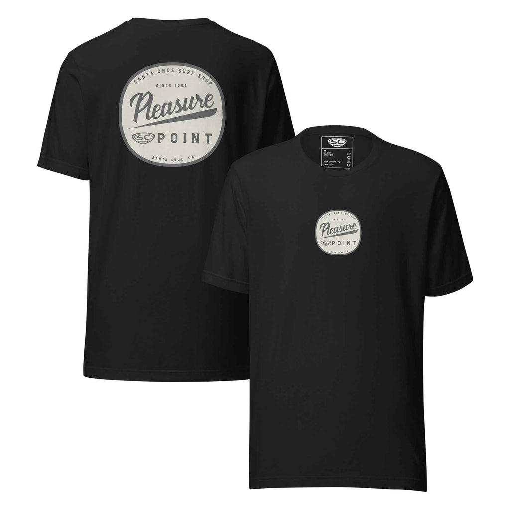 SC Pleasure Point Surf Shop T-Shirt for Surf Enthusiasts and Beach Lovers