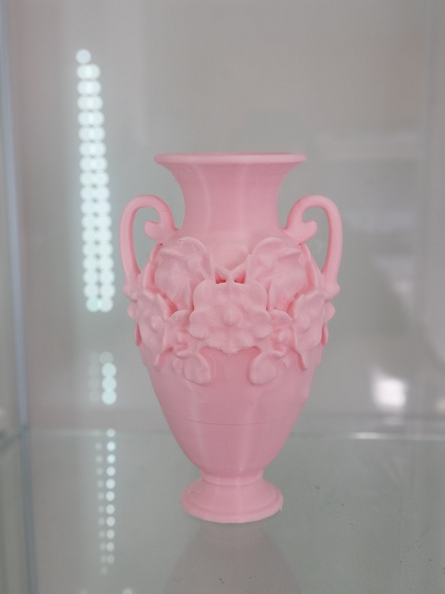 Vintage-Inspired Pink Floral Vase – 3D-Printed Elegance - RFE Marketing Ventures