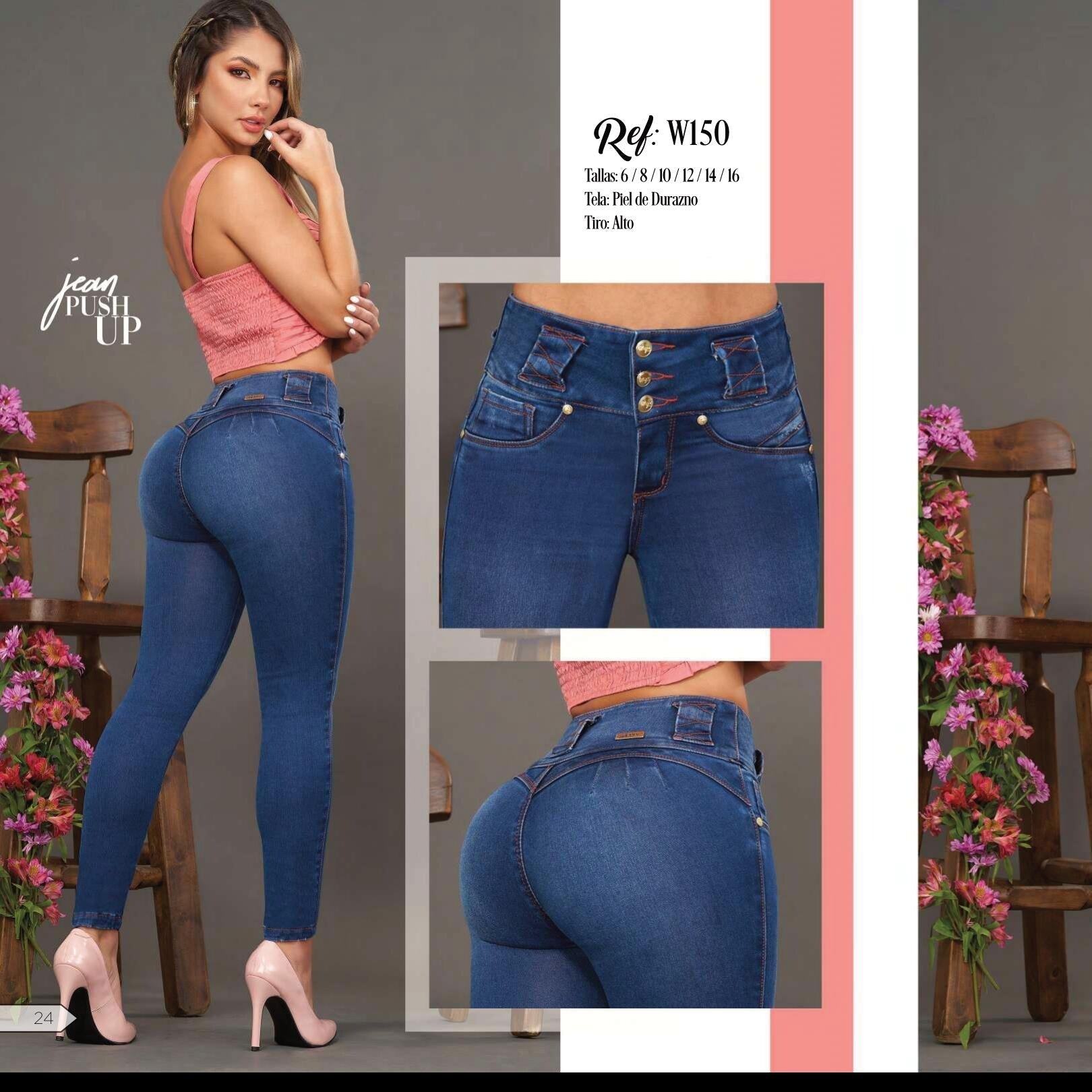 W-150 100%  Authentic Colombian Push Up Jeans - RFE Marketing Ventures