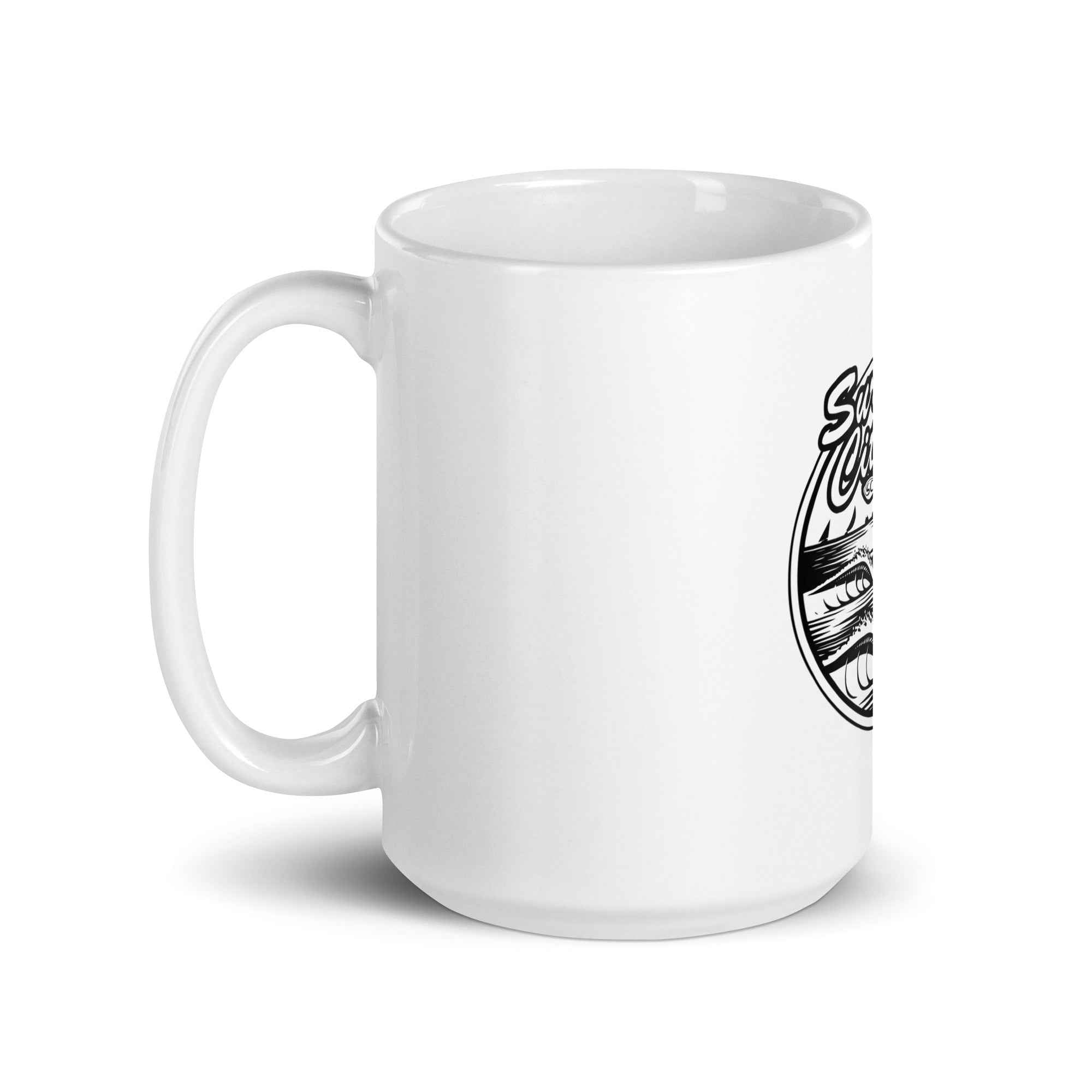 Santa Cruz Surf City Coffee Mug Featuring Jimbo Phillips Art