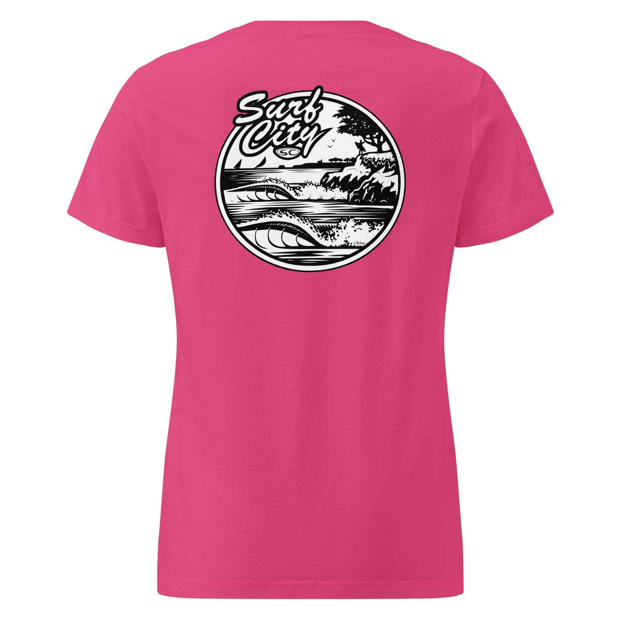 SC Surf City Womens T-Shirt - Softstyle Basic Tee for Ultimate Comfort and Style