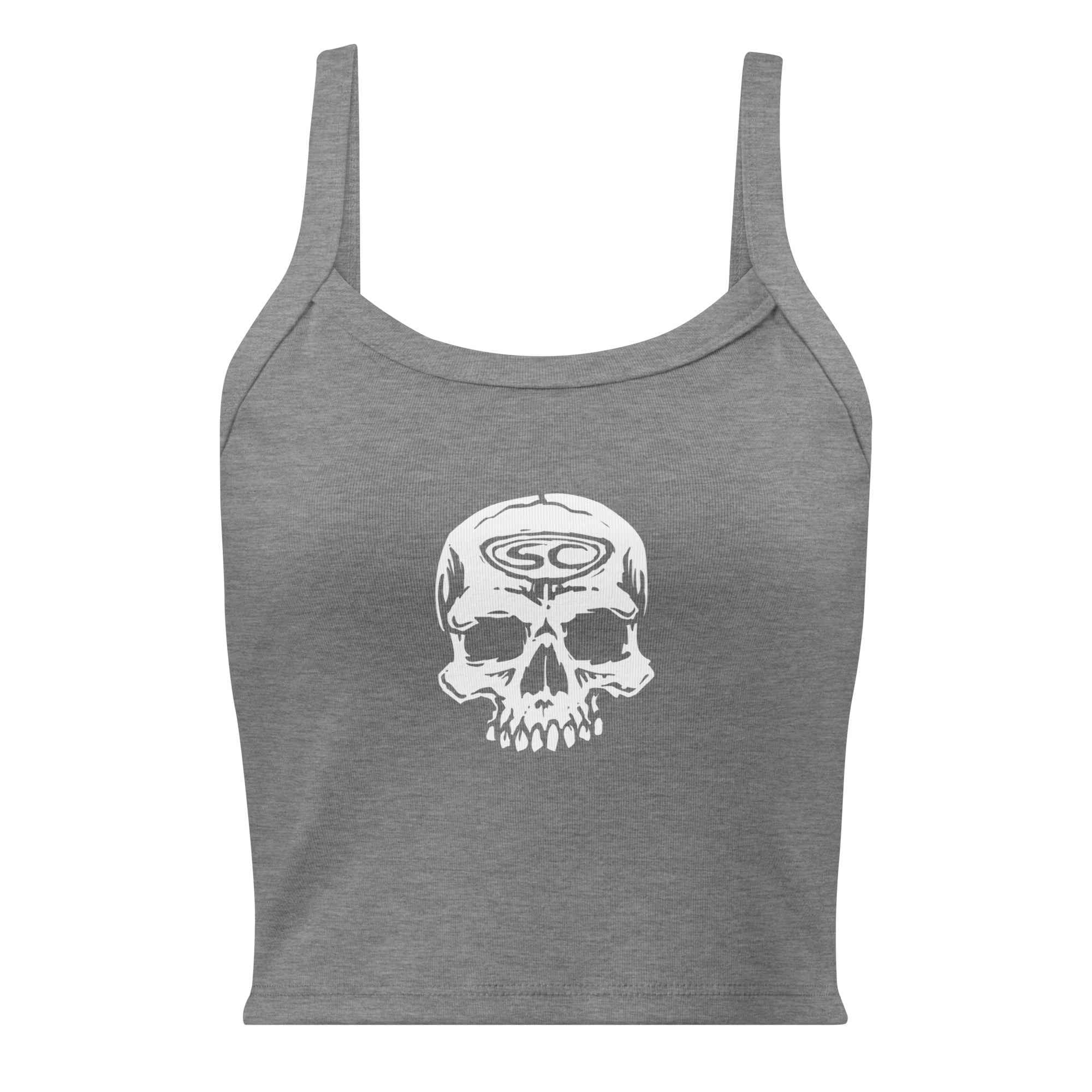 SC Skull Womens Tank Top - Trendy Micro-Rib Design for Stylish Comfort