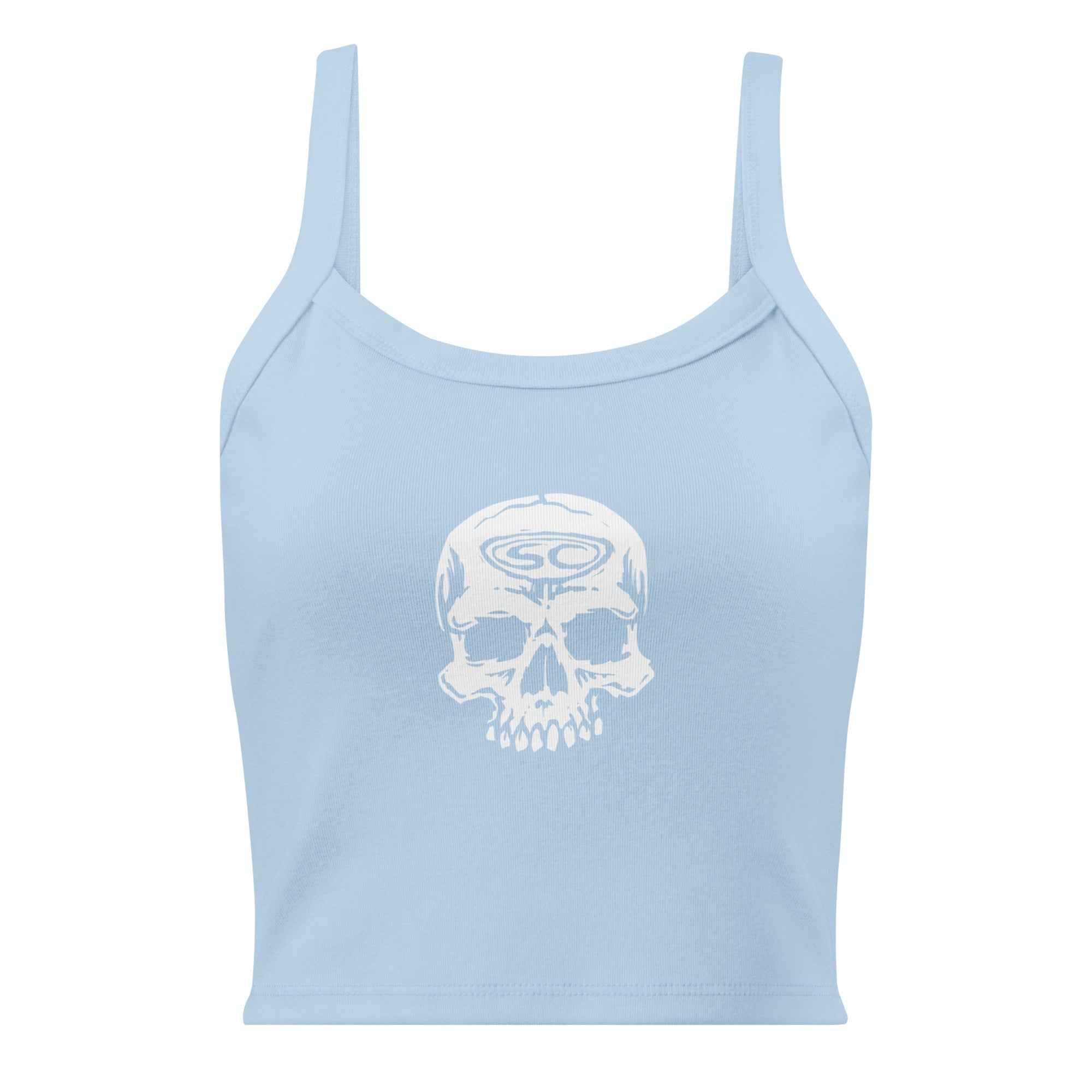 SC Skull Womens Tank Top - Trendy Micro-Rib Design for Stylish Comfort