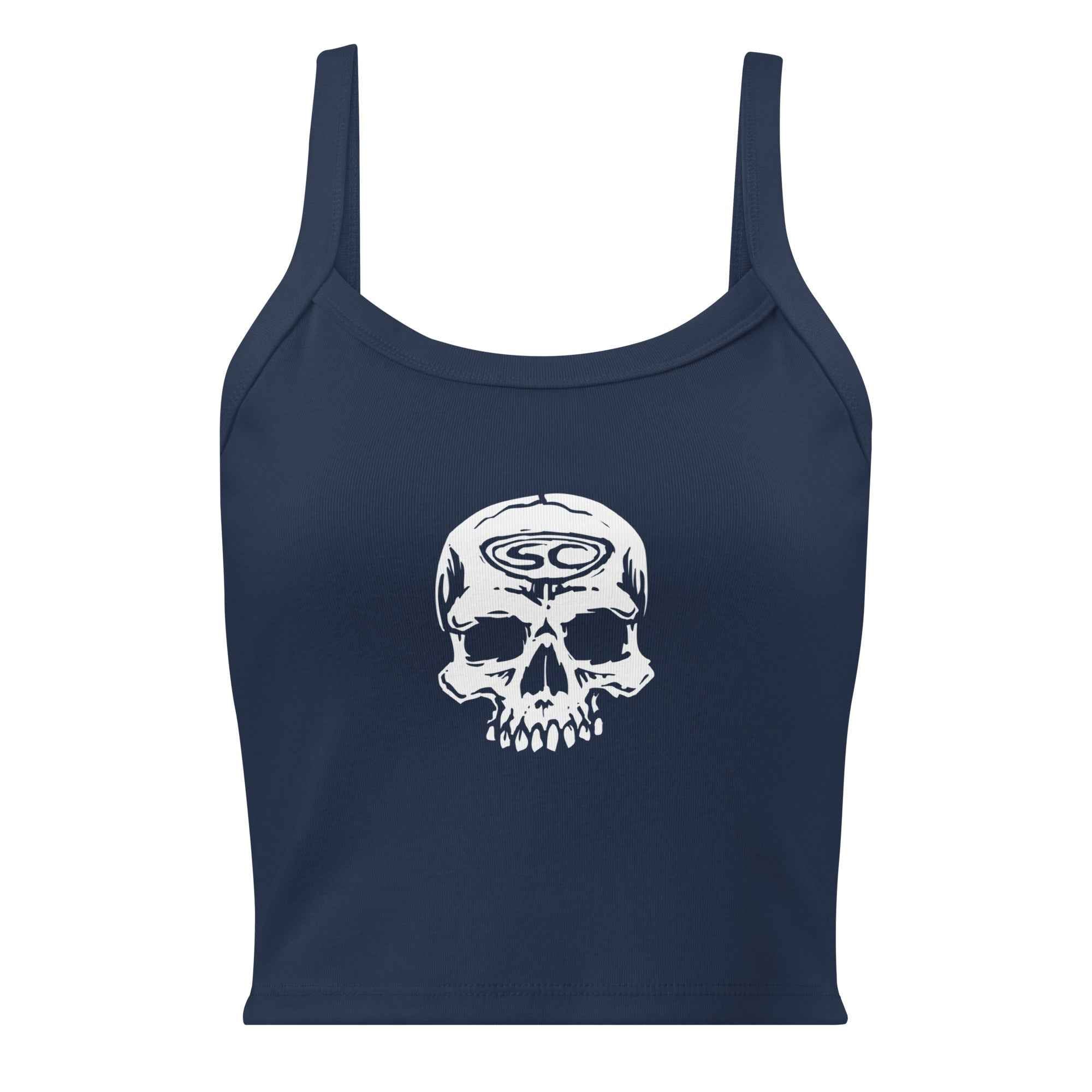 SC Skull Womens Tank Top - Trendy Micro-Rib Design for Stylish Comfort