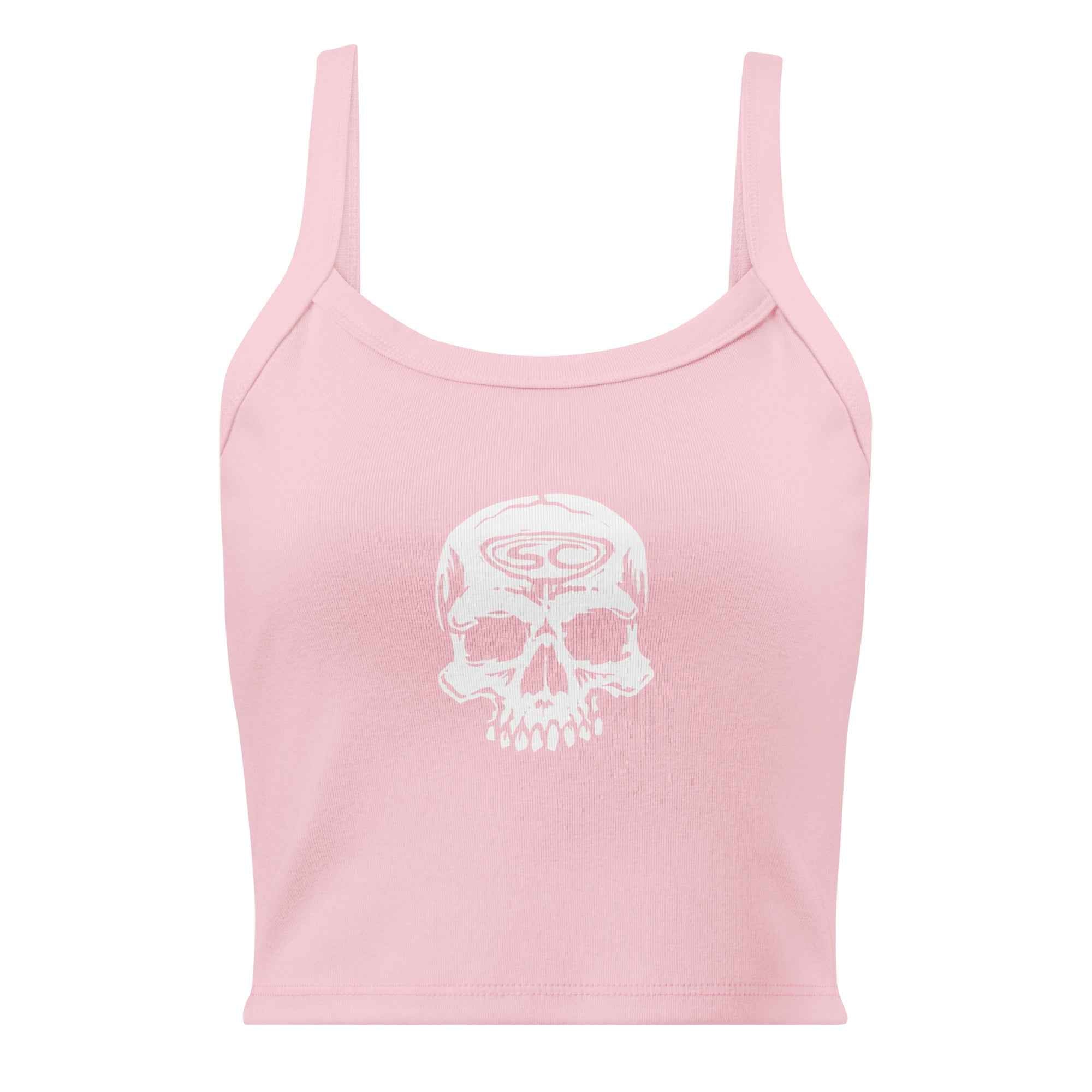 SC Skull Womens Tank Top - Trendy Micro-Rib Design for Stylish Comfort