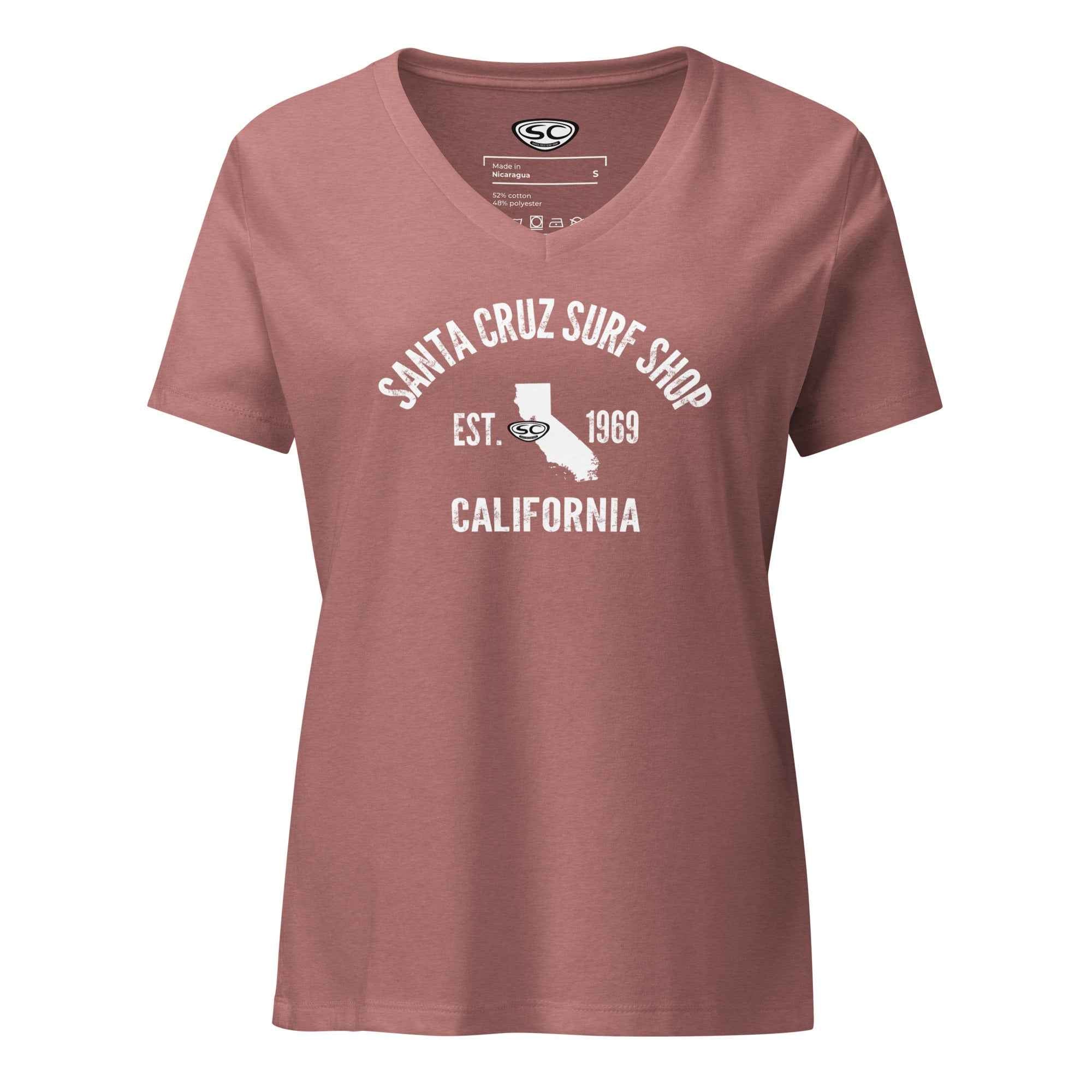 Santa Cruz Surf Shop V-Neck T-Shirt for Women - Stylish & Comfortable Since 1969