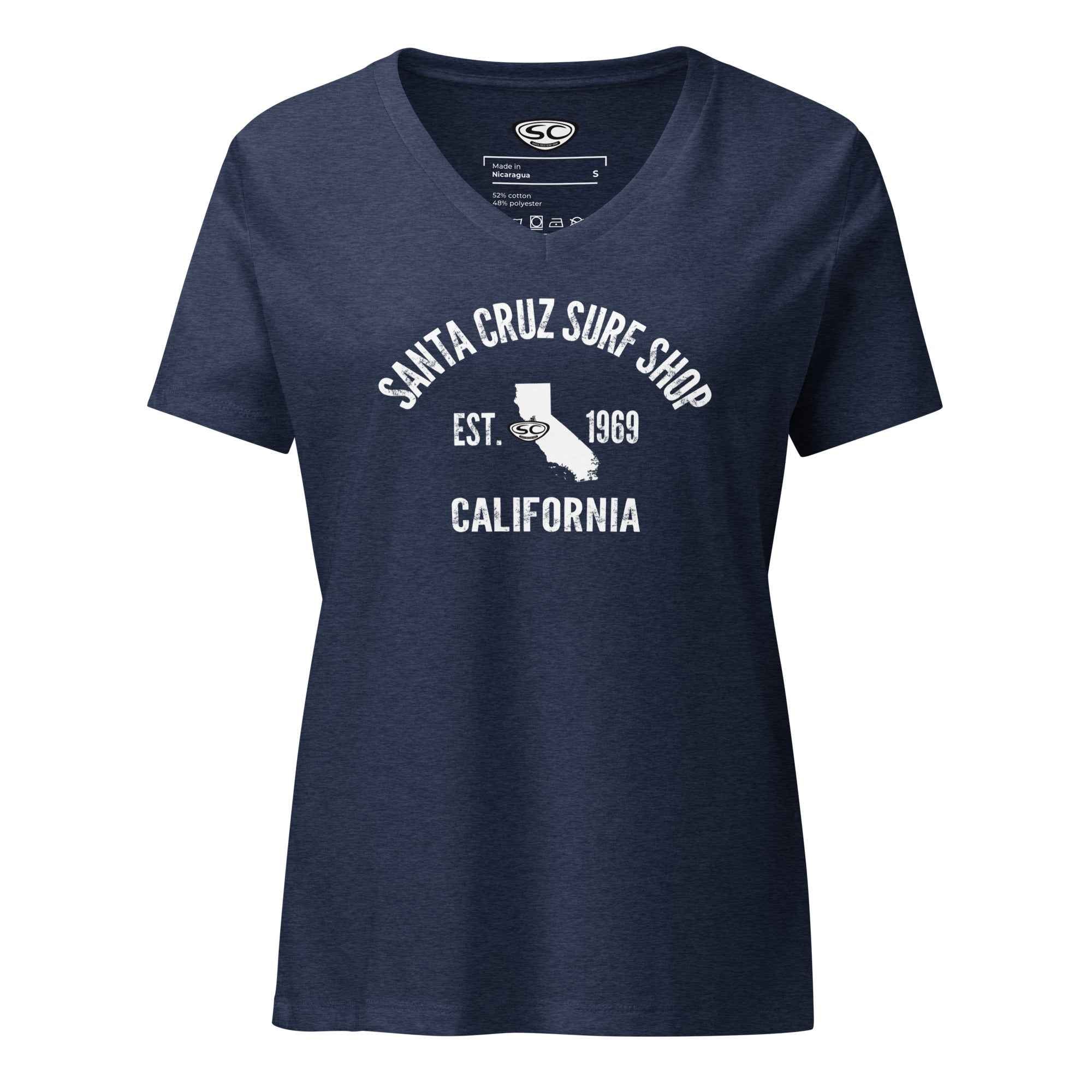 Santa Cruz Surf Shop V-Neck T-Shirt for Women - Stylish & Comfortable Since 1969