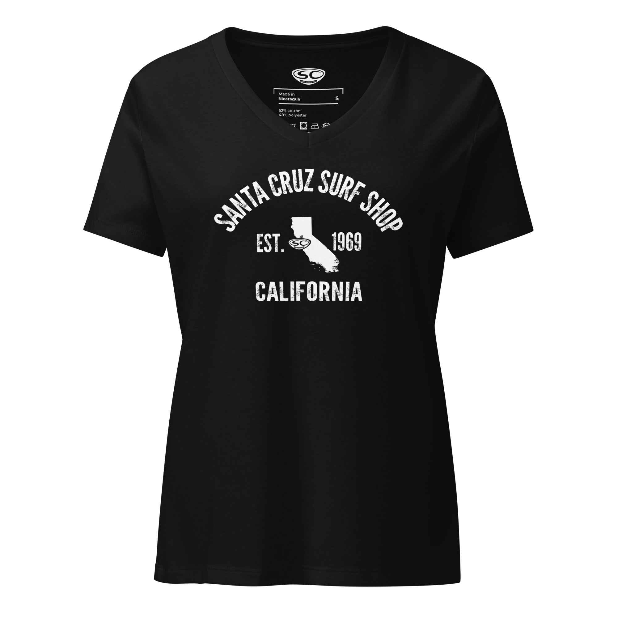 Santa Cruz Surf Shop V-Neck T-Shirt for Women - Stylish & Comfortable Since 1969