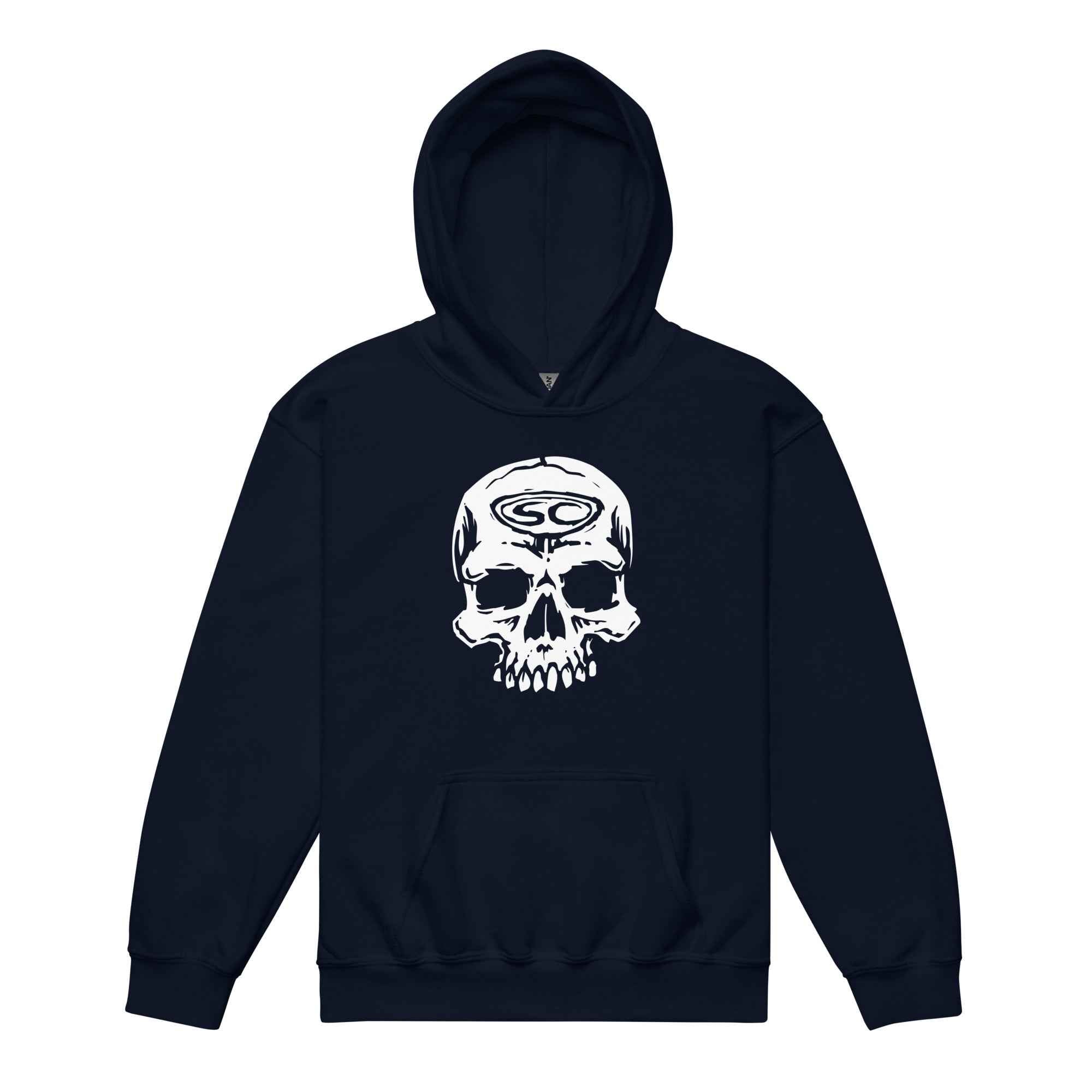 SC Skull Youth Hoodie - Trendy Heavy Blend Sweatshirt for Kids